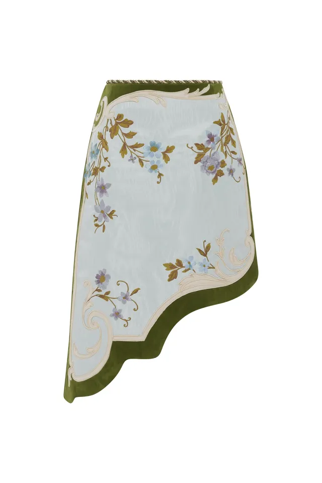 Alemaïs Odessa Embroidered Jupe Brodée 8 viscose coton