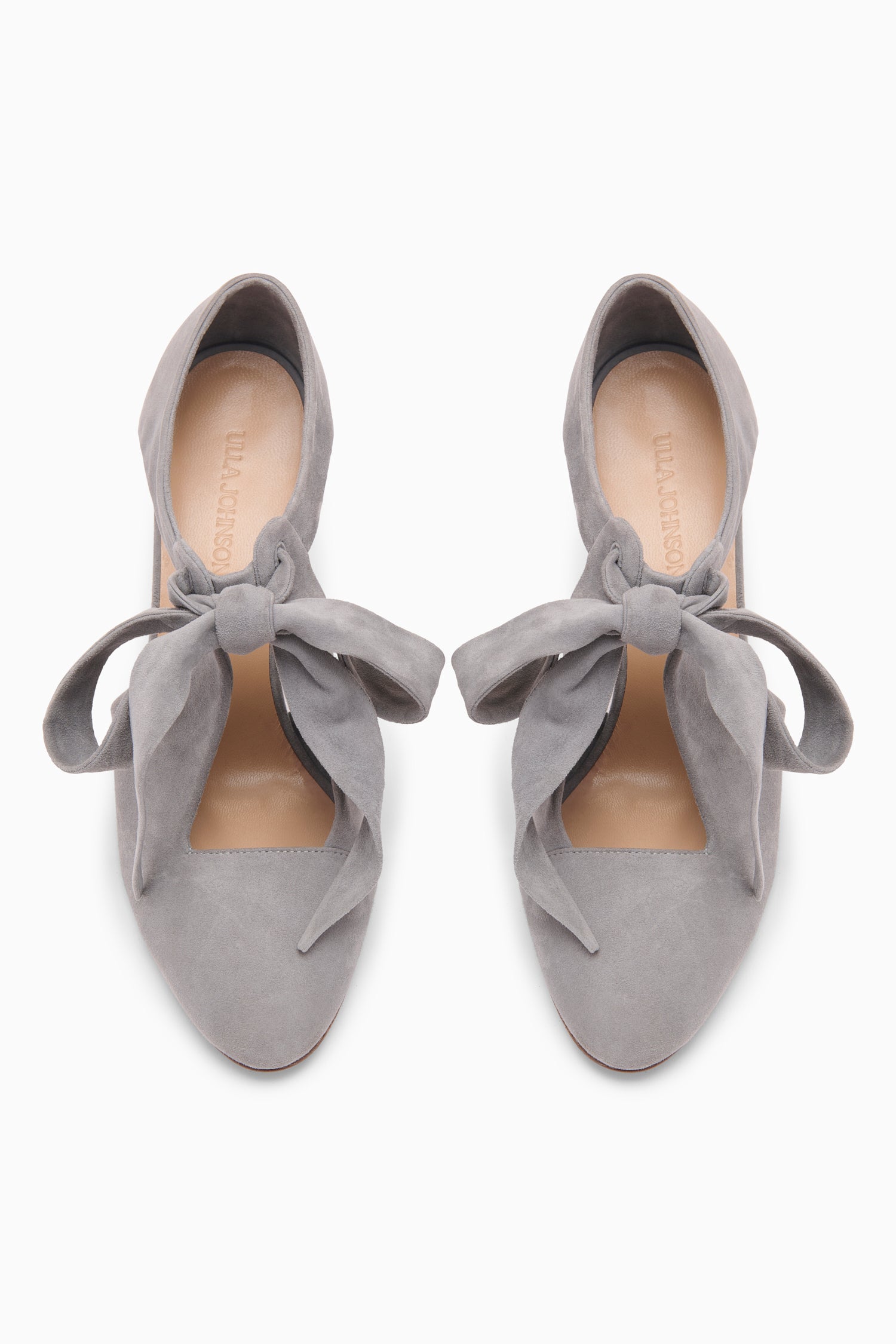 Ulla Johnson Ingrid Soft Bow escarpins daim Stone talon 75
