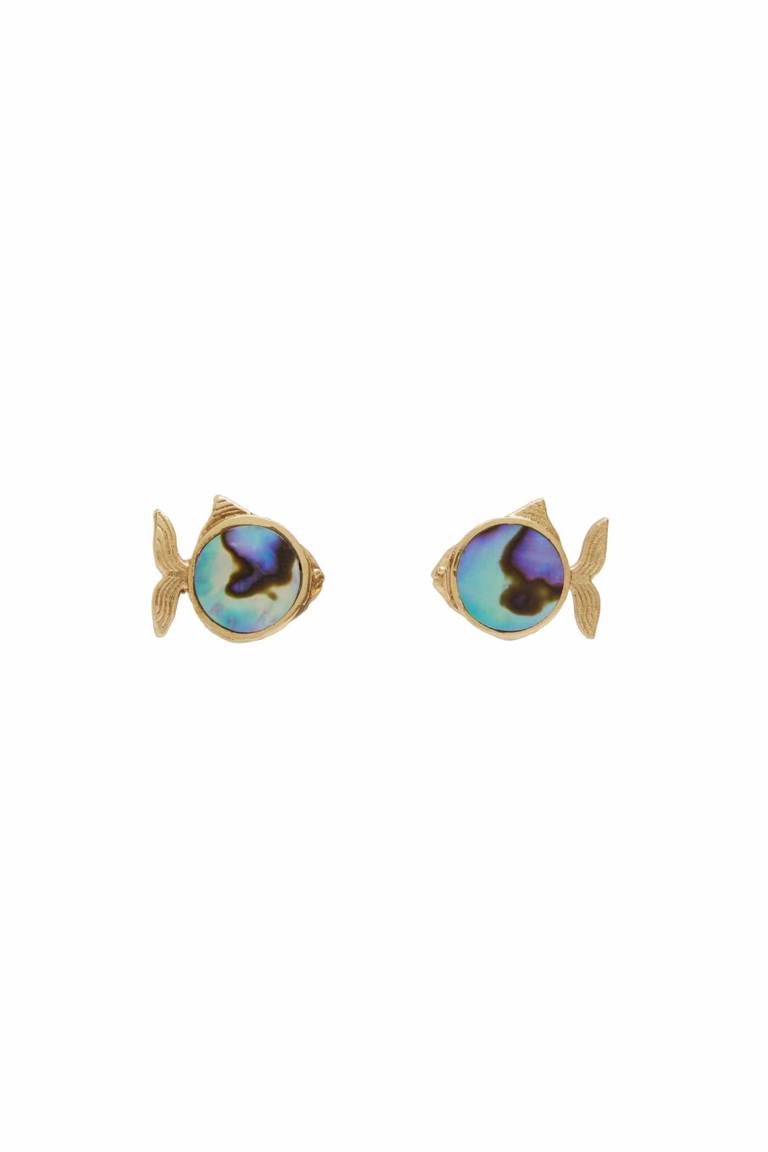 Alemaïs Calypso Paua Fish Studs boucles poisson nacre