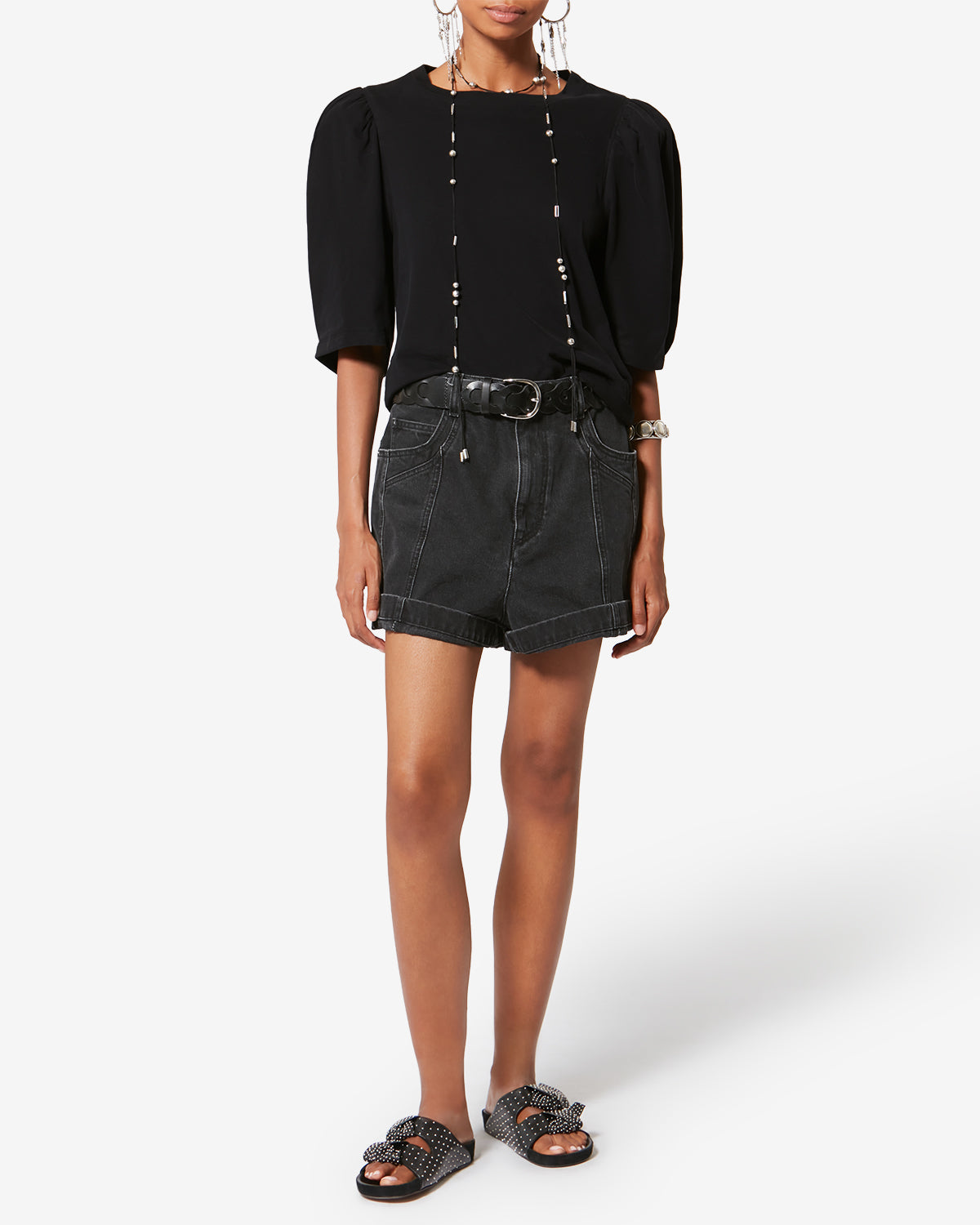 Isabel Marant Maeliss TS0311FA t-shirt coton noir