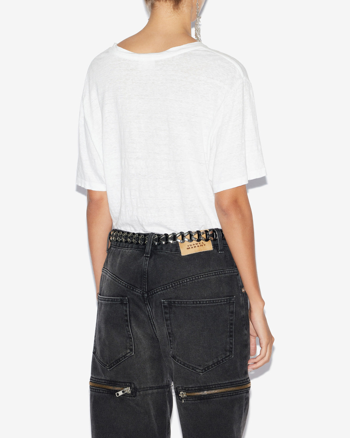 Isabel Marant Zewel TS0001 t-shirt lin blanc XS
