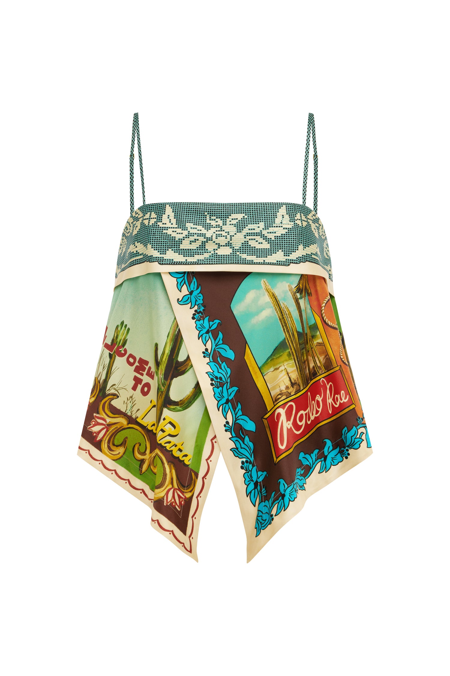 Alemaïs Ace Silk Scarf Top caraco soie imprimé