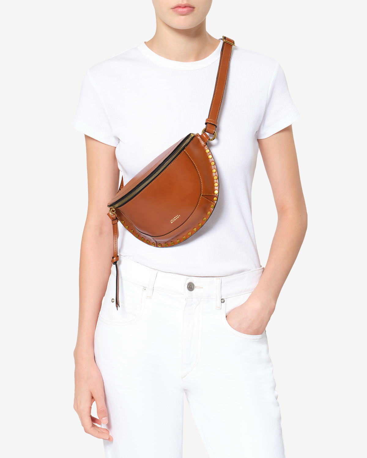 Isabel Marant Sacs Banane Skano sac cuir cognac
