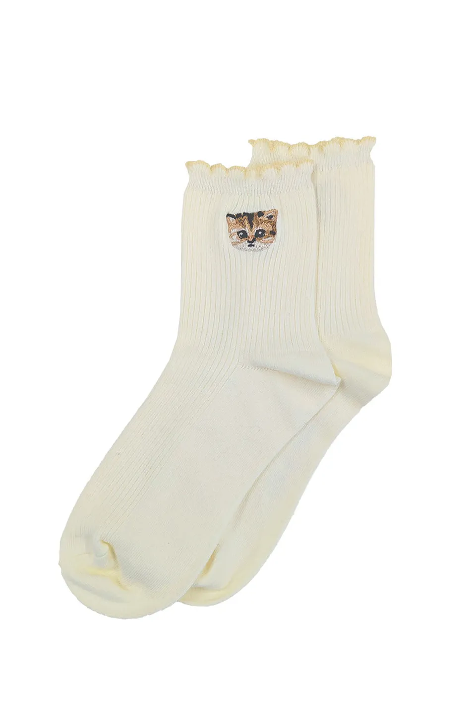 Paul & Joe Nounette chaussettes écrues motif tête épaisse