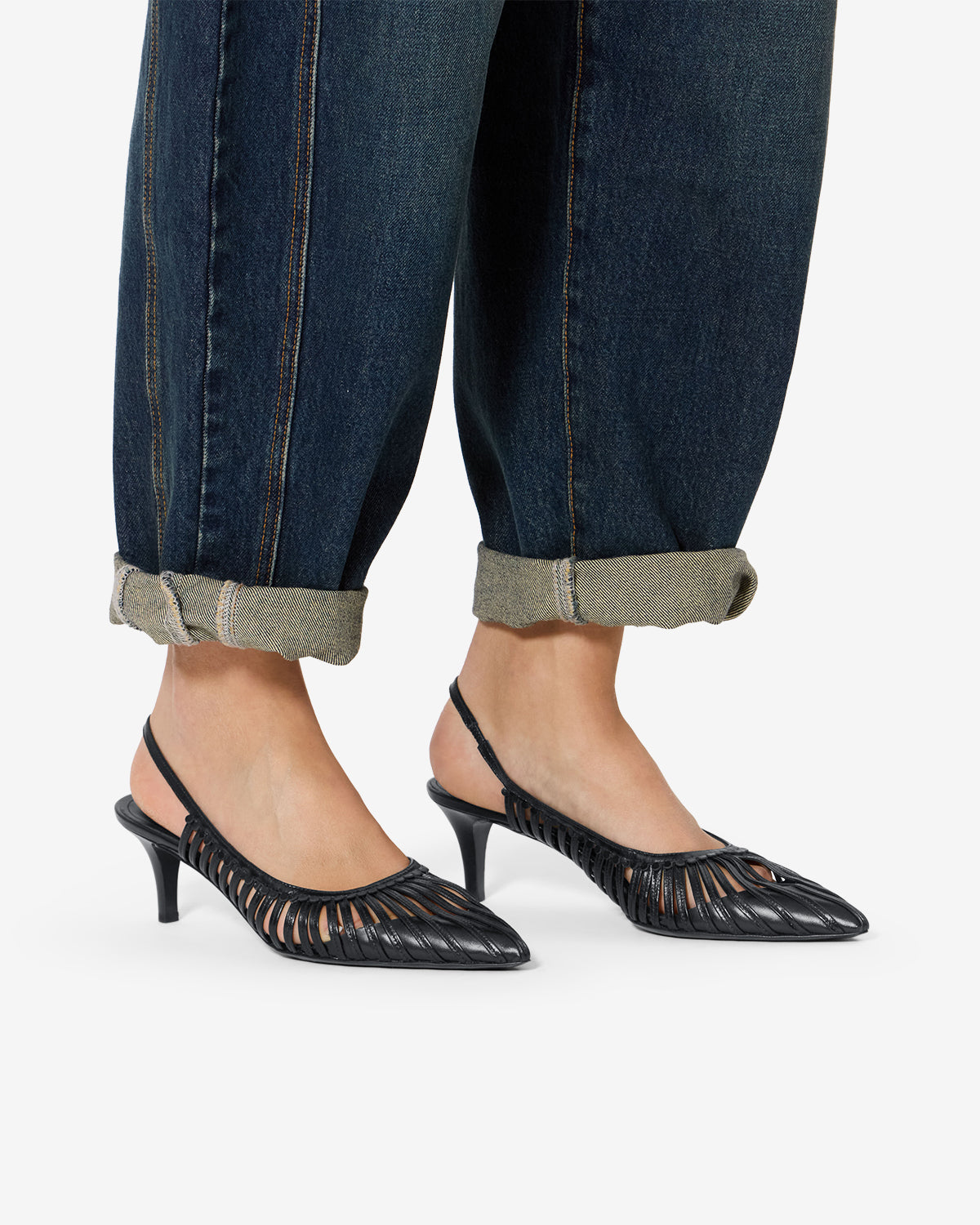 Isabel Marant Pionee escarpins cuir noir pointu