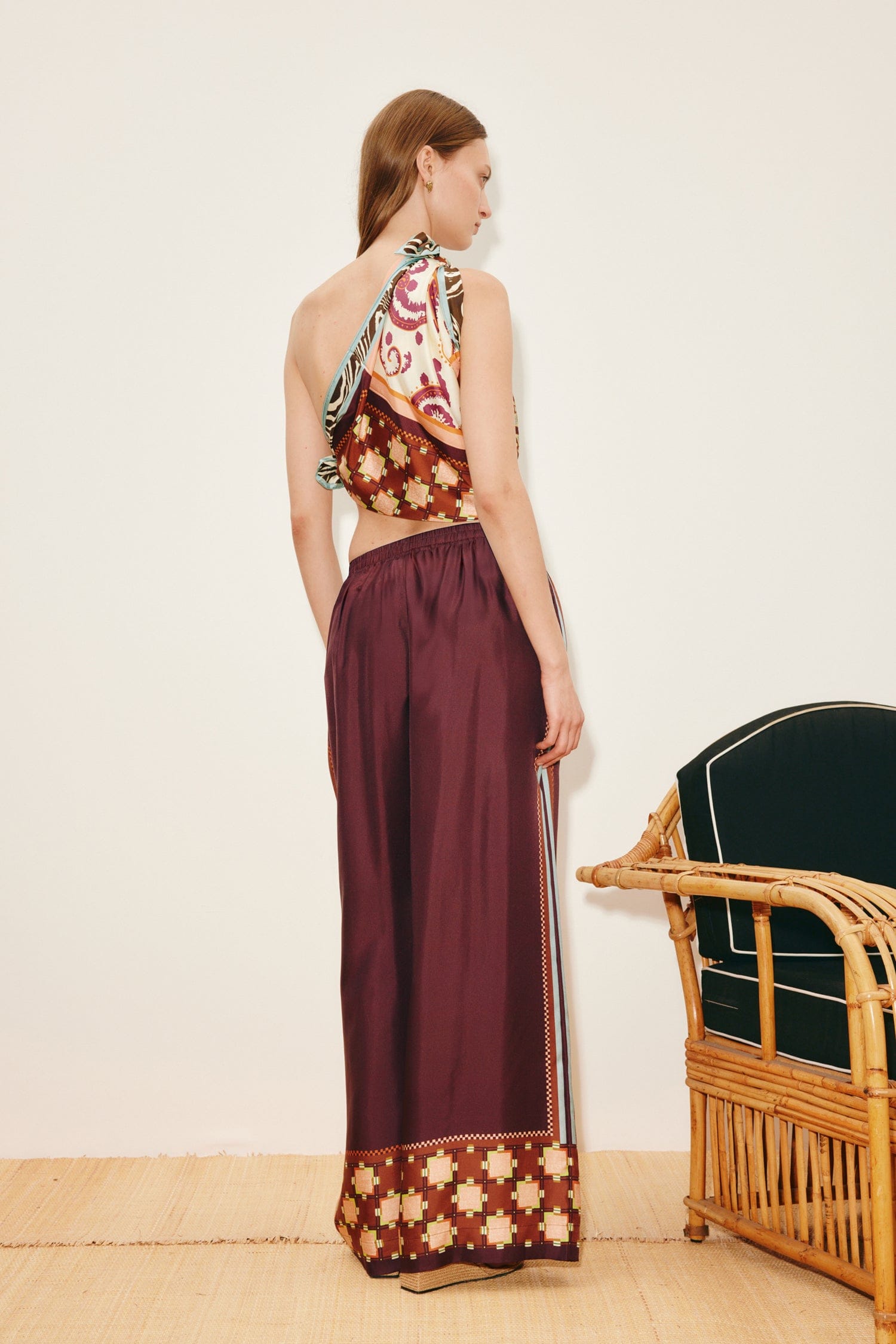 Alemaïs Wilson Silk pantalon large soie imprimé