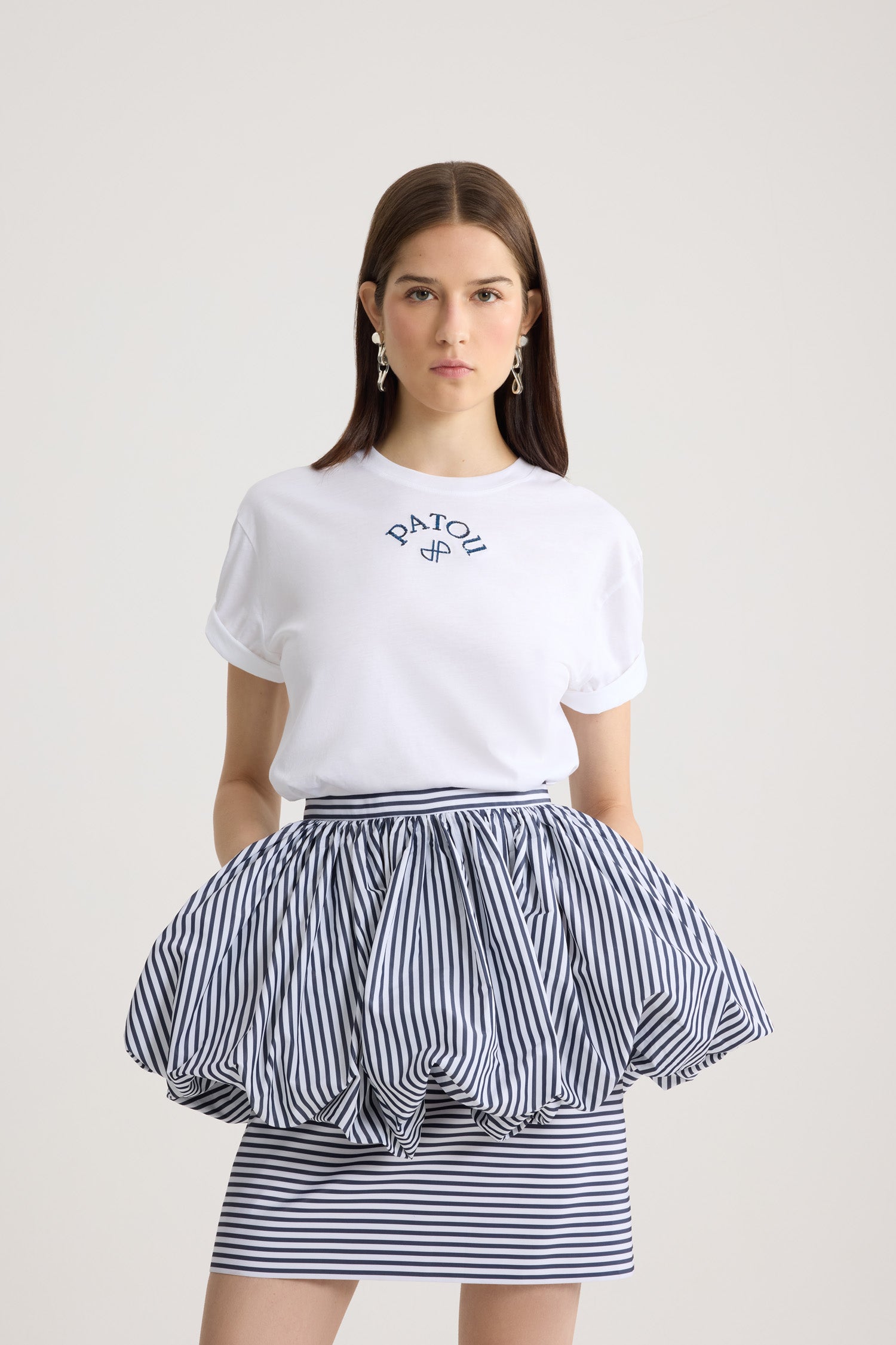 Patou JE214 polo T-shirt blanc coton bio