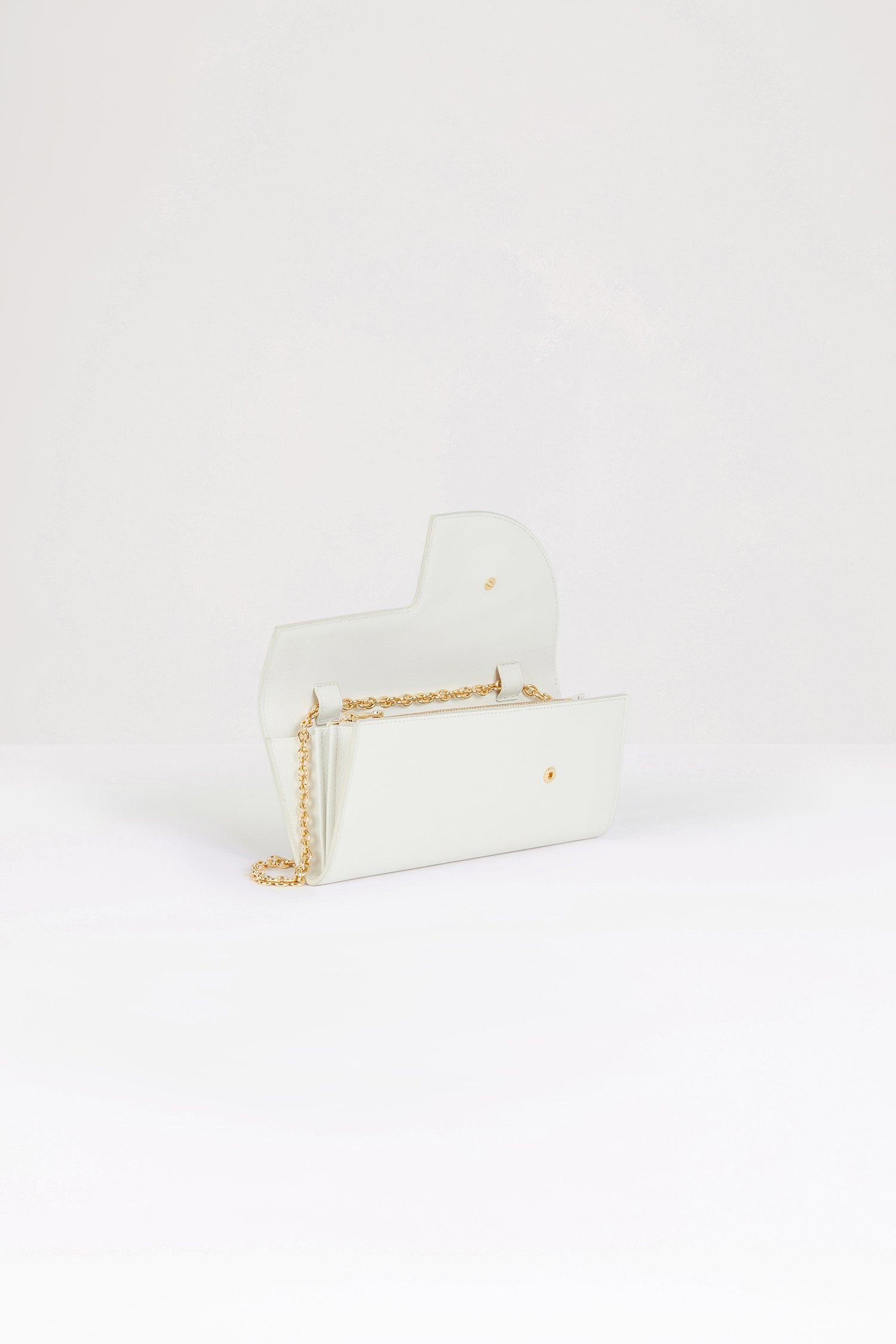 Patou Bags JP pochette cuir blanche TU chaîne dorée