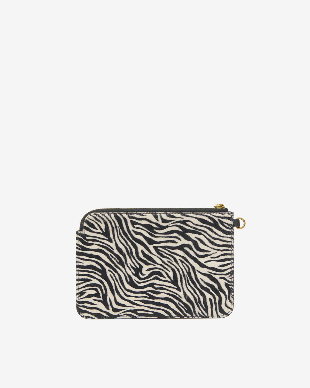 Isabel Marant Oskan pochette cuir pony zèbre 20 cm