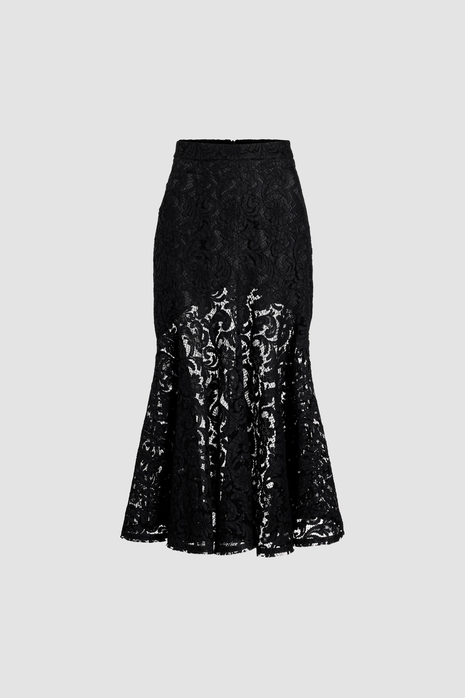 Patou SK069 jupe midi dentelle noire coton bio