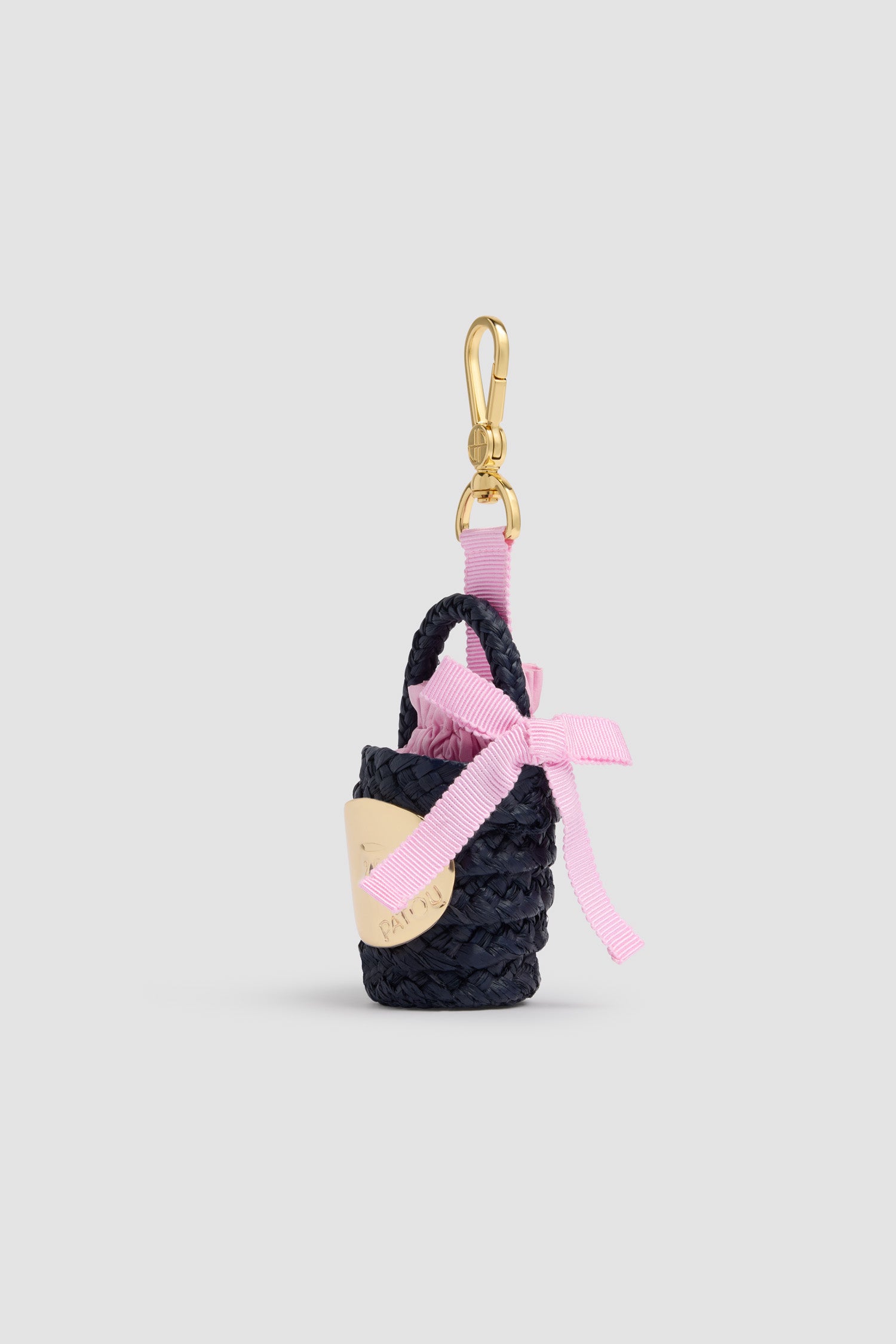 Patou Raffia GG breloque sac raphia bleu marine TU