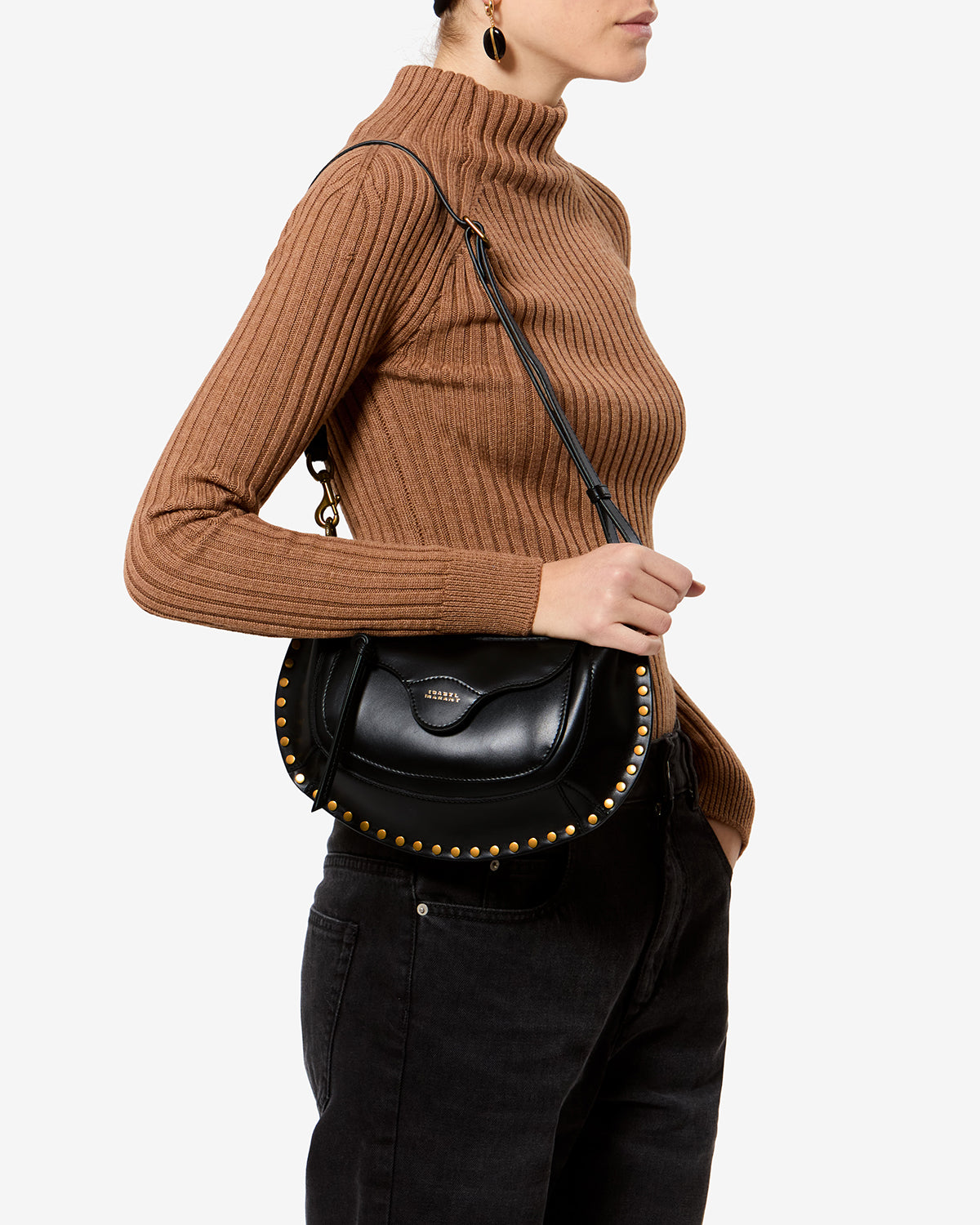 Isabel Marant Moon Pocket sac cuir noir 28,5 cm