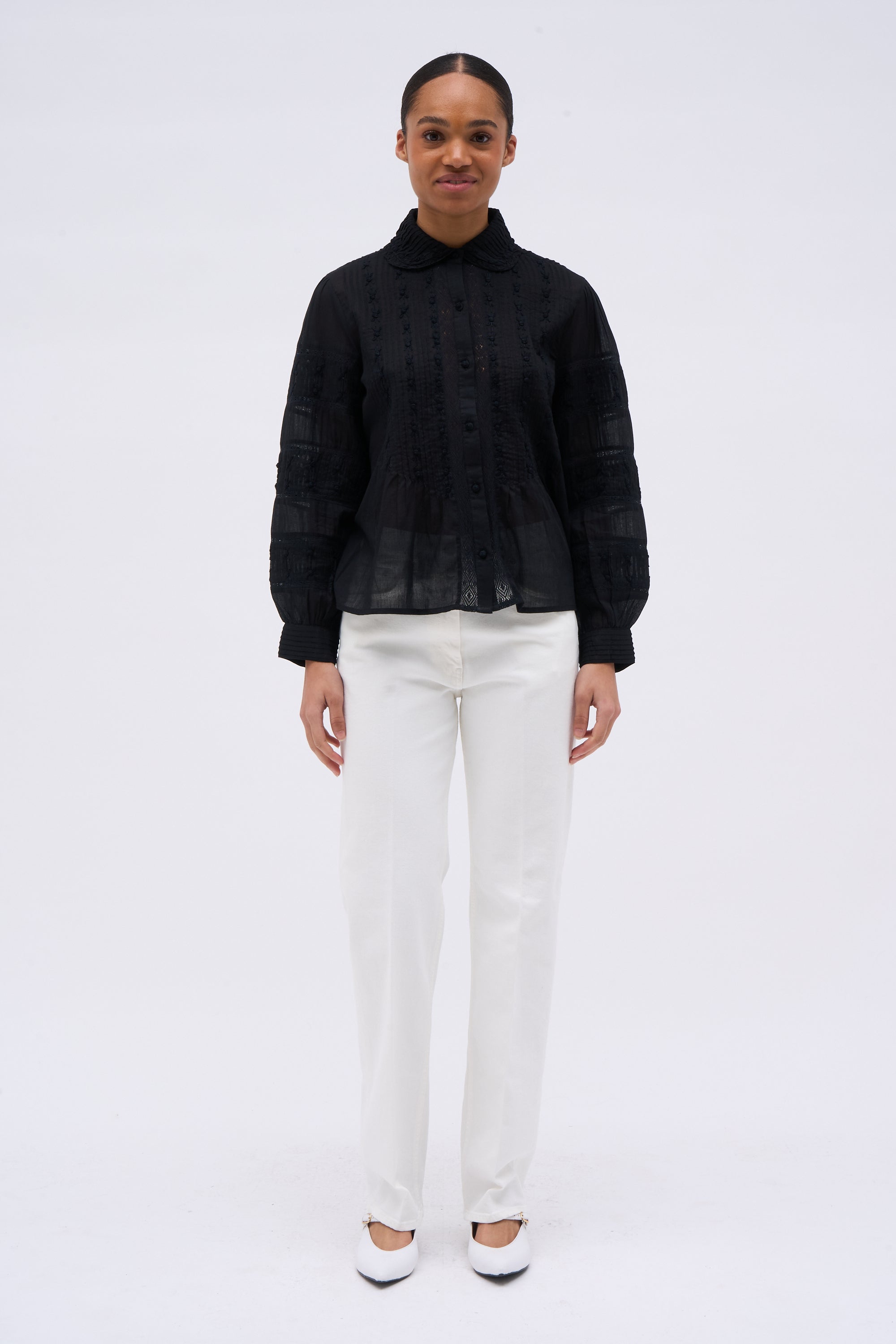 Paul & Joe Royan blouse mousseline coton noire