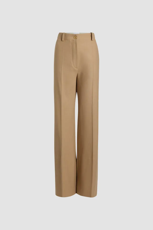 Patou TR002 pantalon droit beige laine 34-44