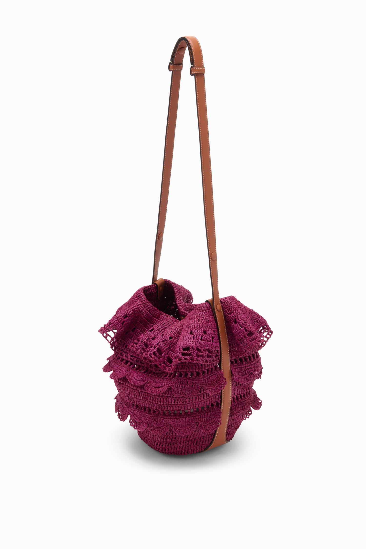 Ulla Johnson Marina Sac Seau Raphia Orchid Violet