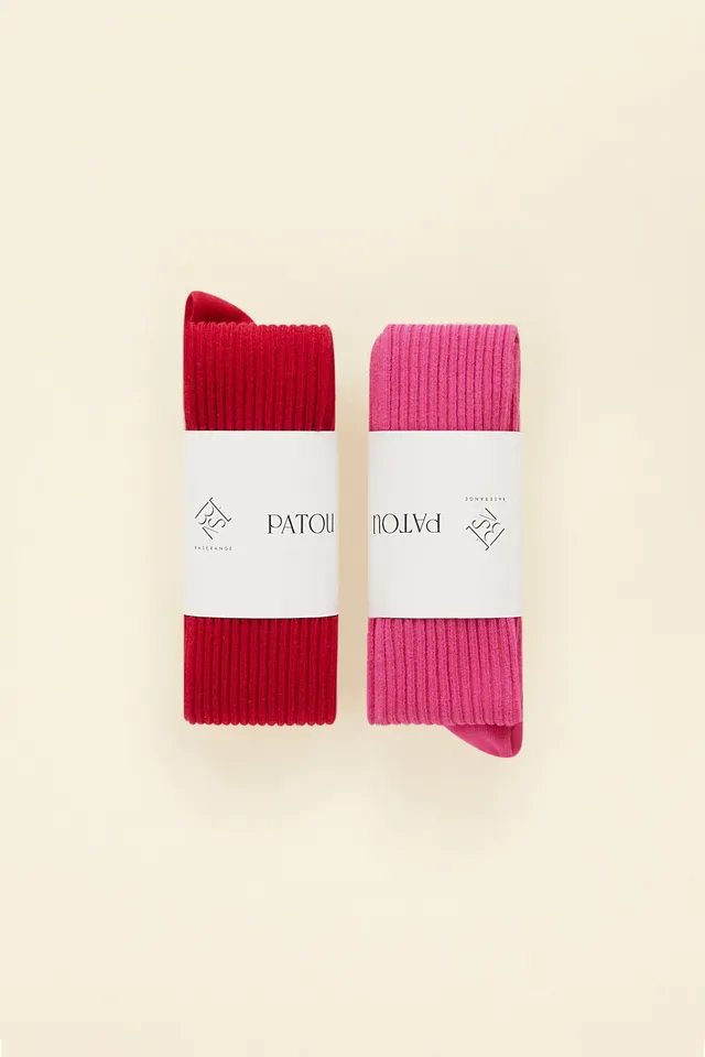 Patou AC022 chaussettes coton bio Poppy lot 2 paires