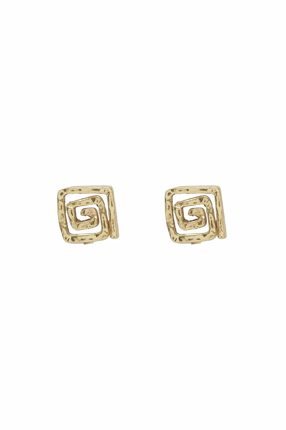 Alemaïs Le Jardin Square Spiral Studs boucles laiton