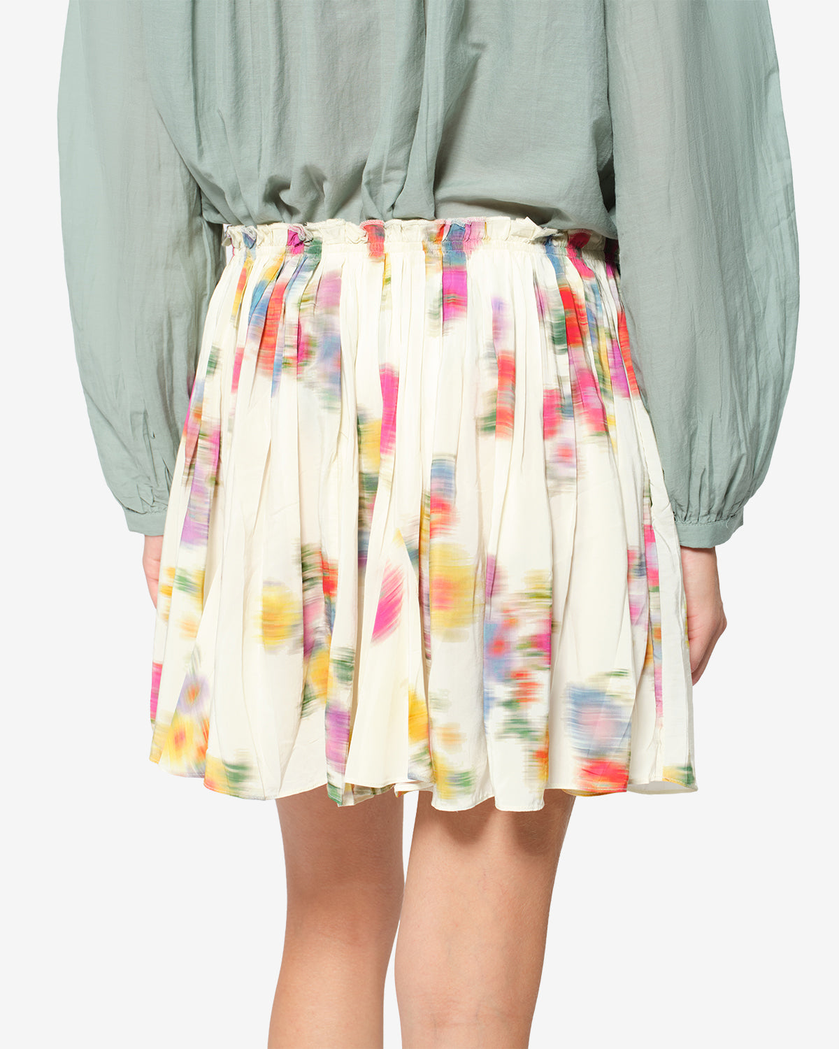Isabel Marant Livy JU0497FA jupe plissée écru fleurs