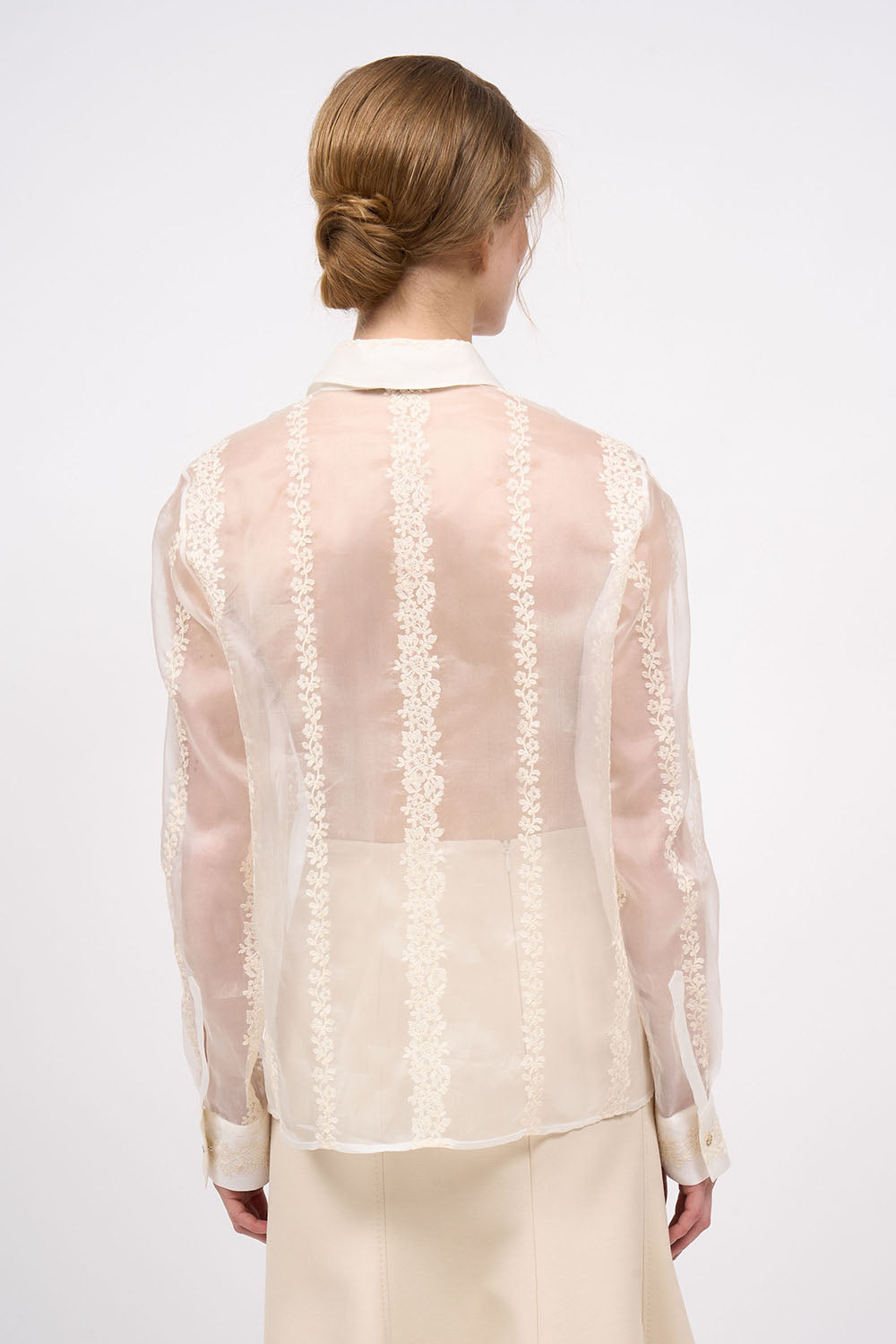Paul & Joe Chemise Clochette organza soie brodée