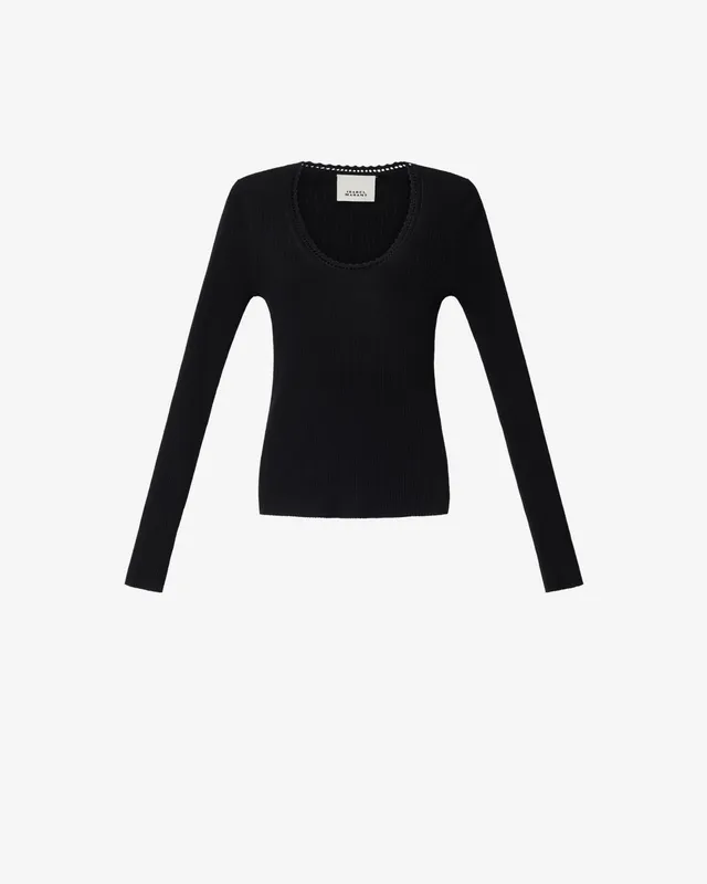 Isabel Marant Selenie pull noir soie coton