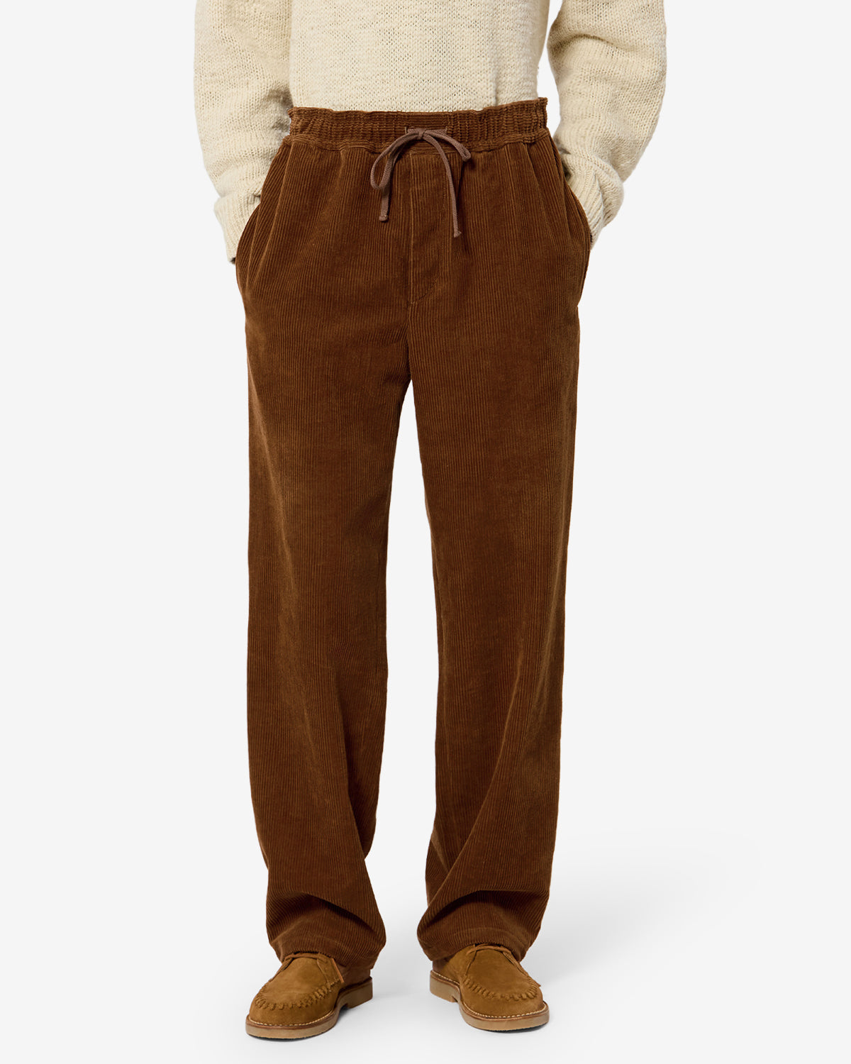 Isabel Marant Arlen pantalon velours caramel taille elastique