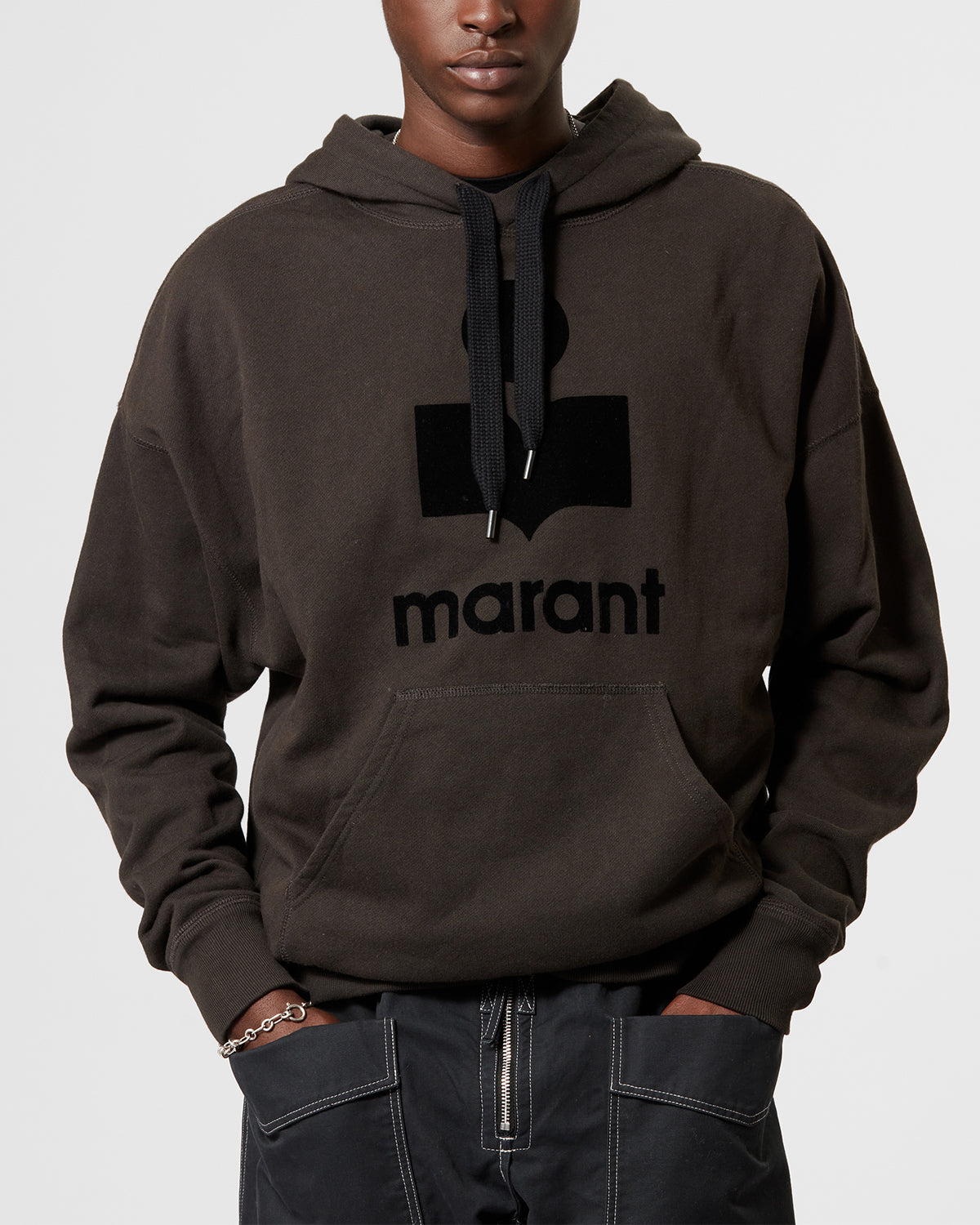 Isabel Marant Miley SW0027HA sweat capuche coton noir délavé