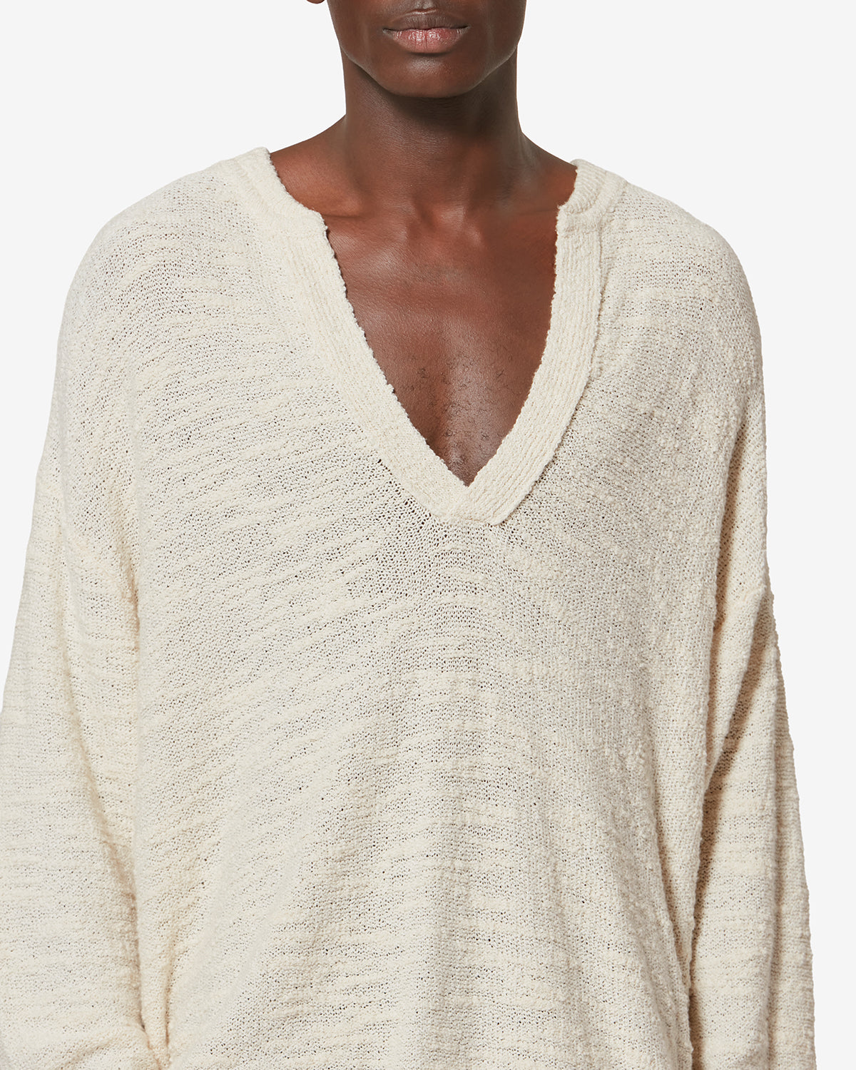 Isabel Marant Arnold Pull maille écru coton