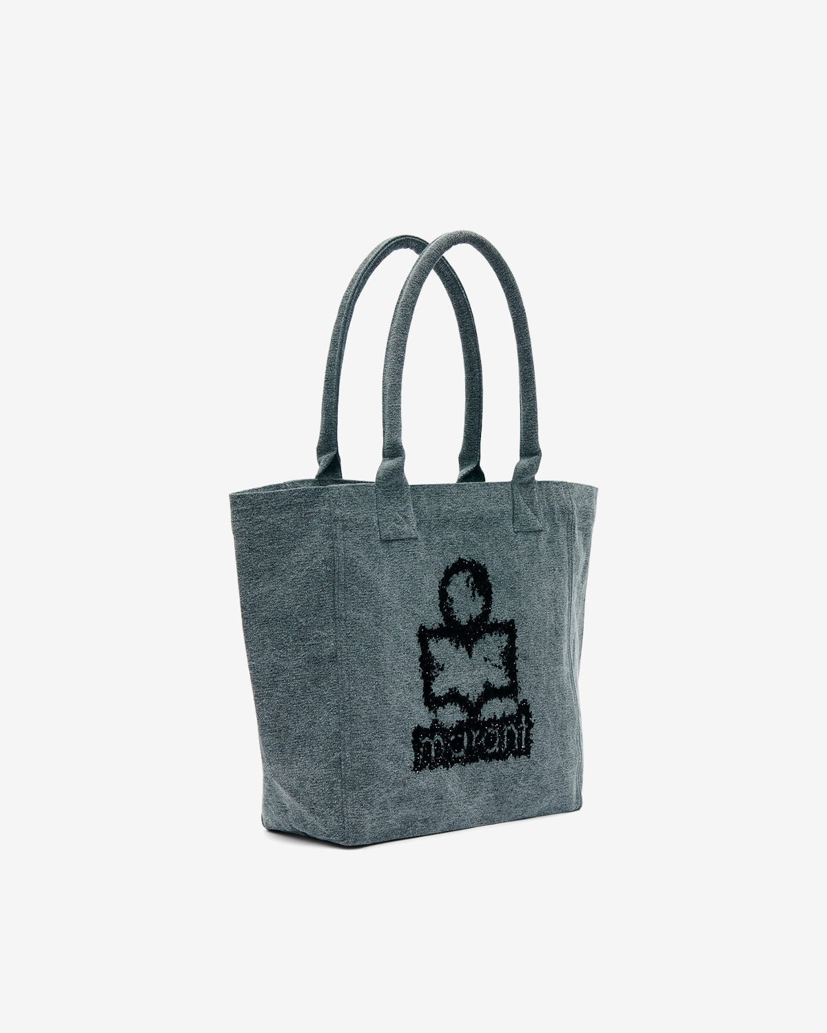 Isabel Marant Yenky Small sac cabas gris toile coton