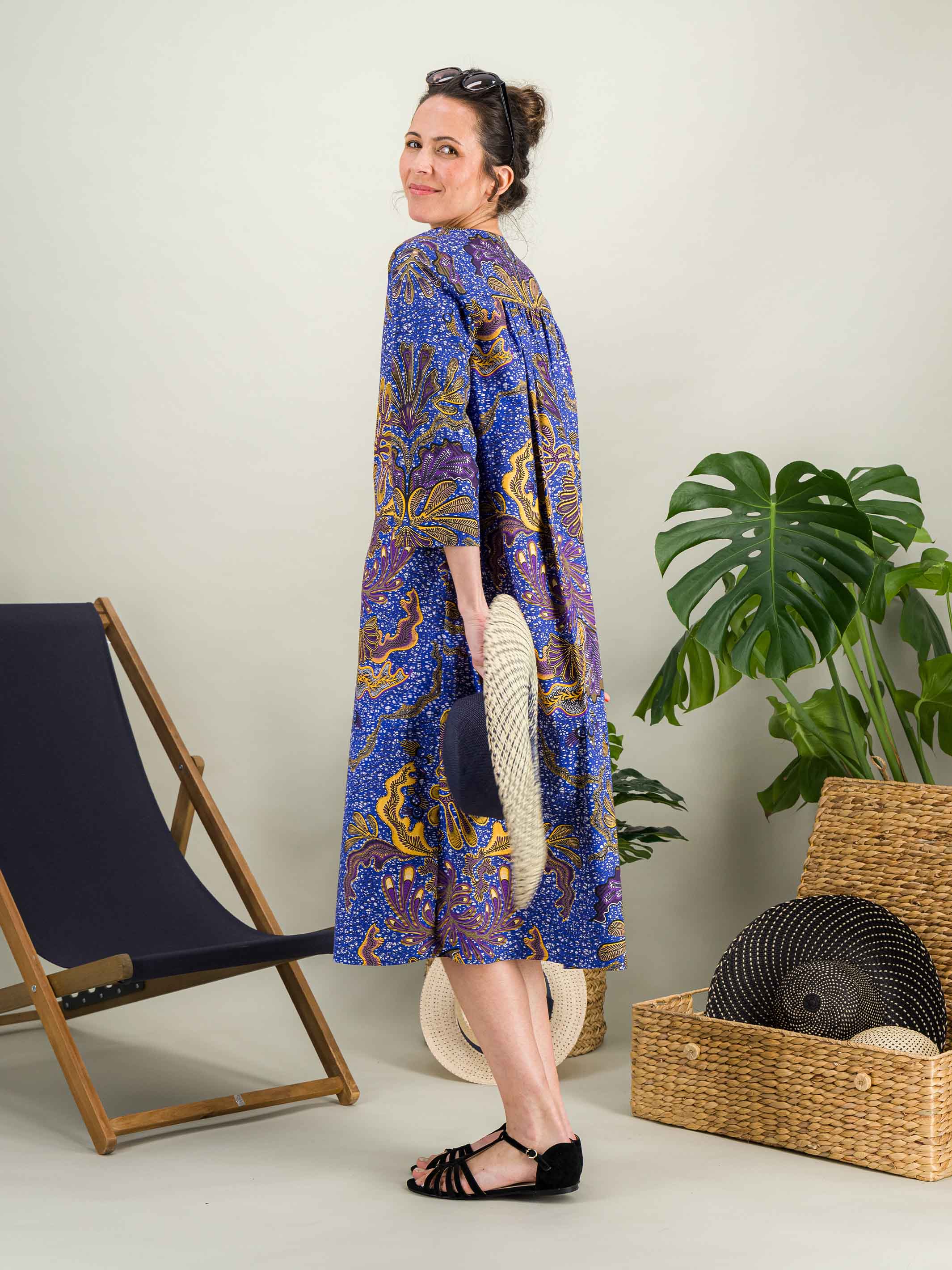 Anahide Saint André Zenitude robe coton wax mi-longue