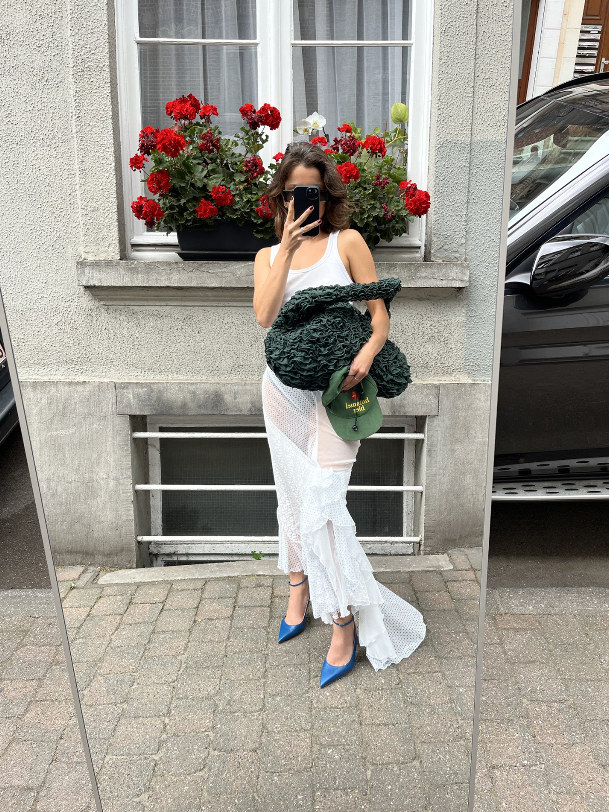 Ester Manas Two Ways jupe blanche pois en tulle