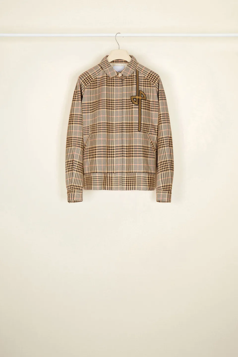 Patou A20OU007 bomber tartan coton gabardine