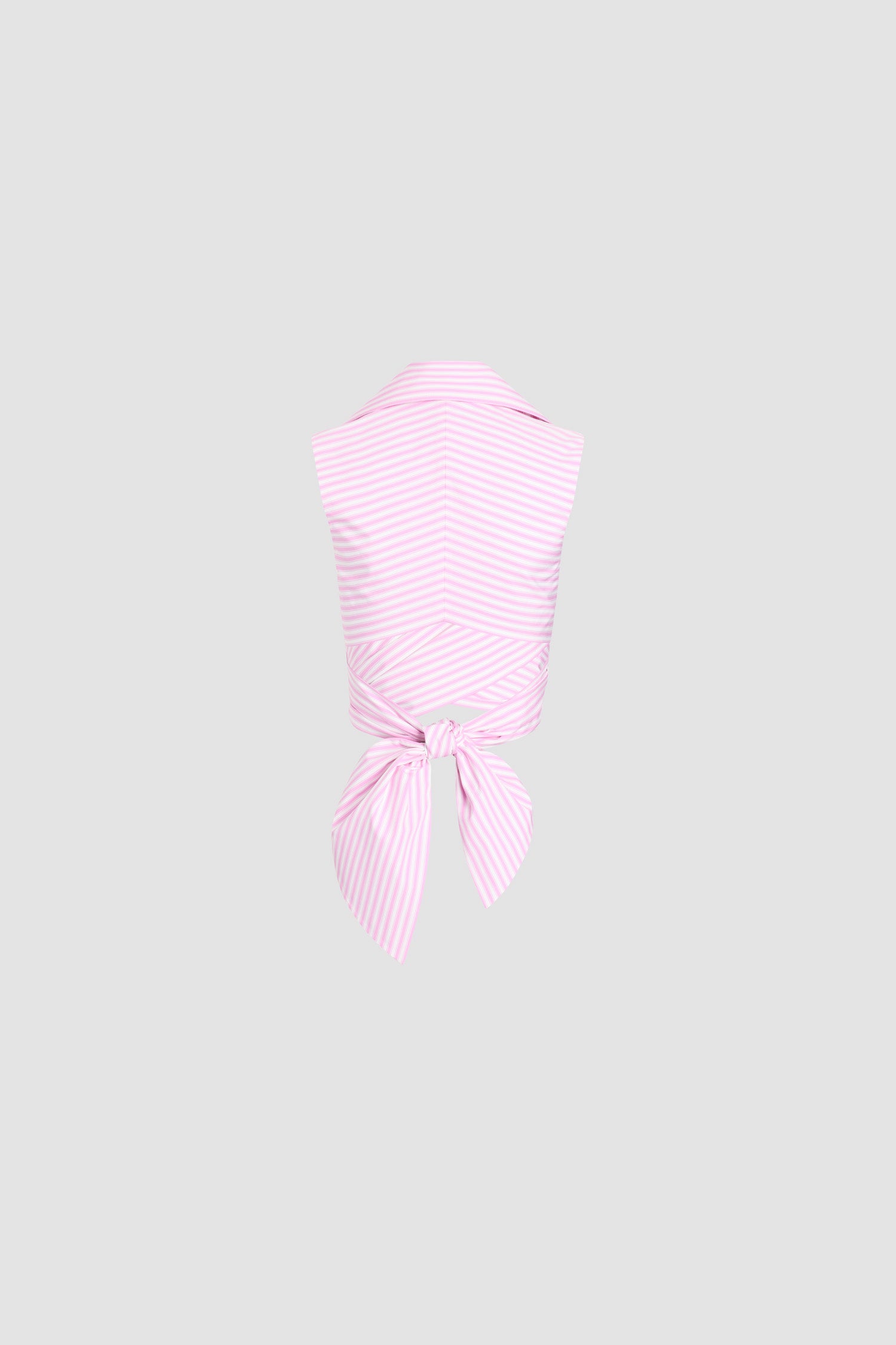 Patou P26TO16702485968 top rayé rose sans manches coton bio