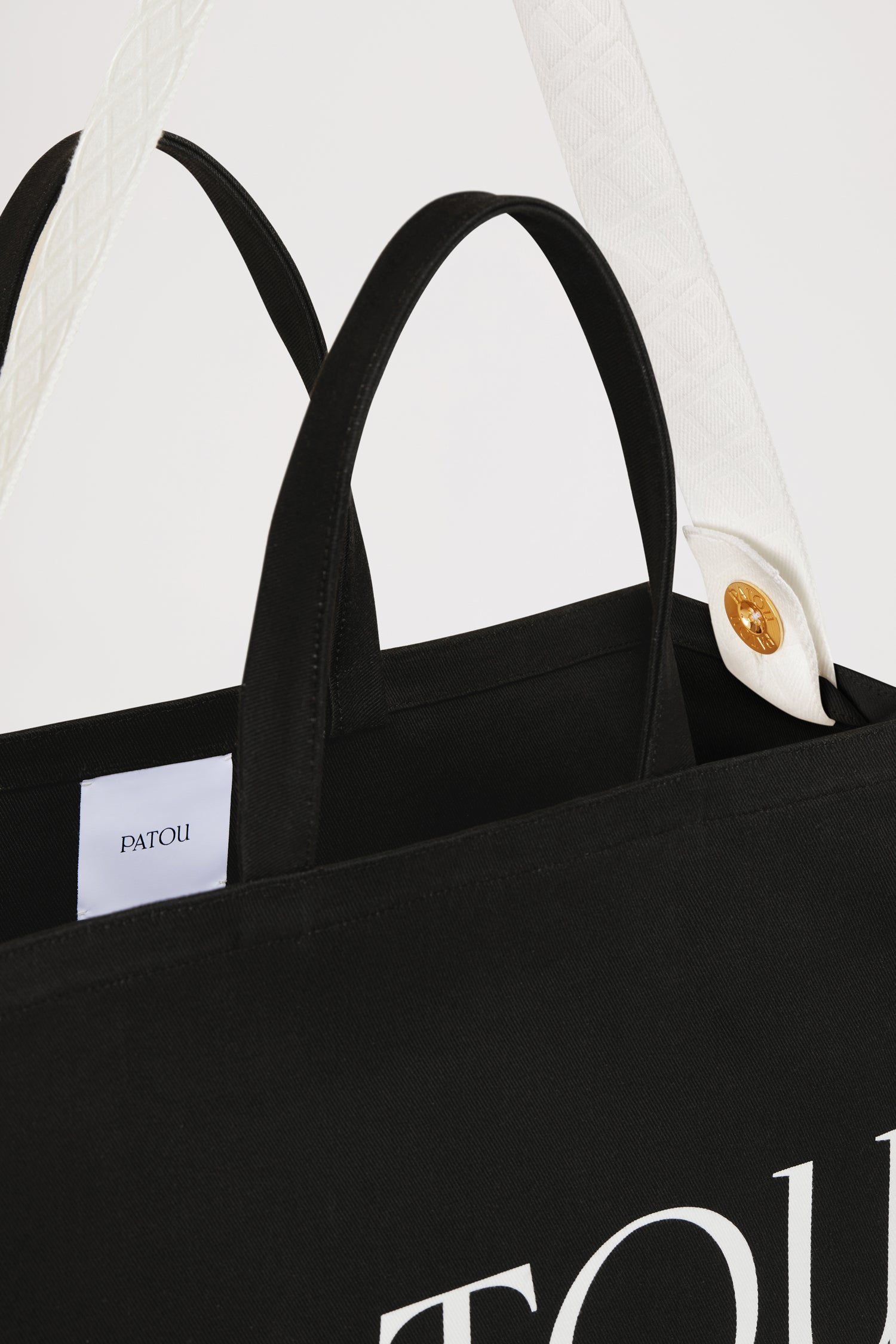 Patou P22AC0240076999B tote coton bio noir