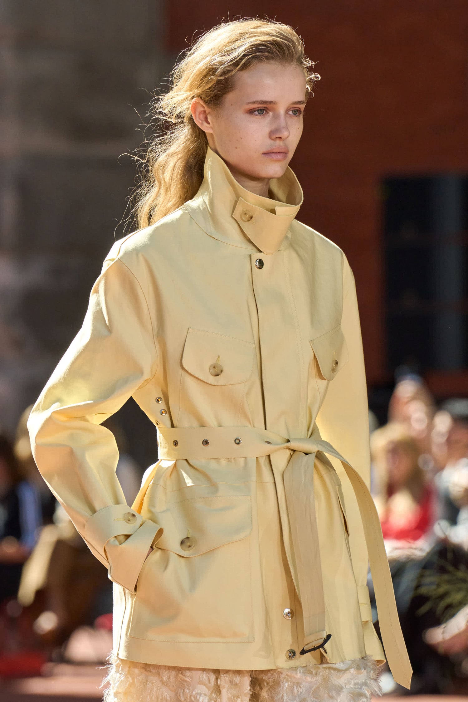 Ulla Johnson Eaton veste cargo Honeysuckle ceinturée
