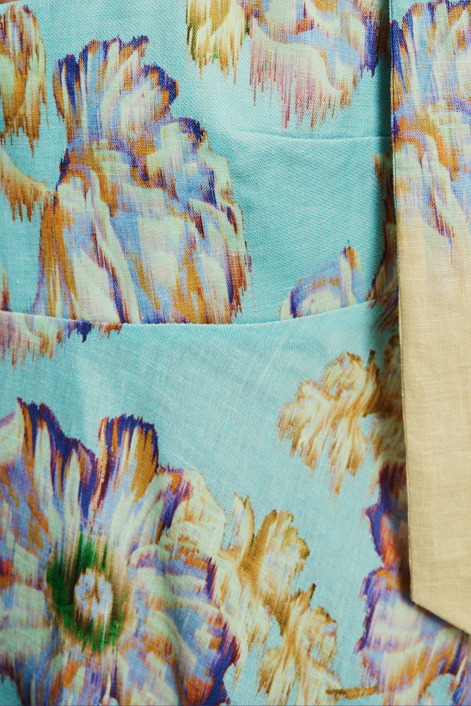 Alemäis Jerry Ballet robe midi lin fleurie poches