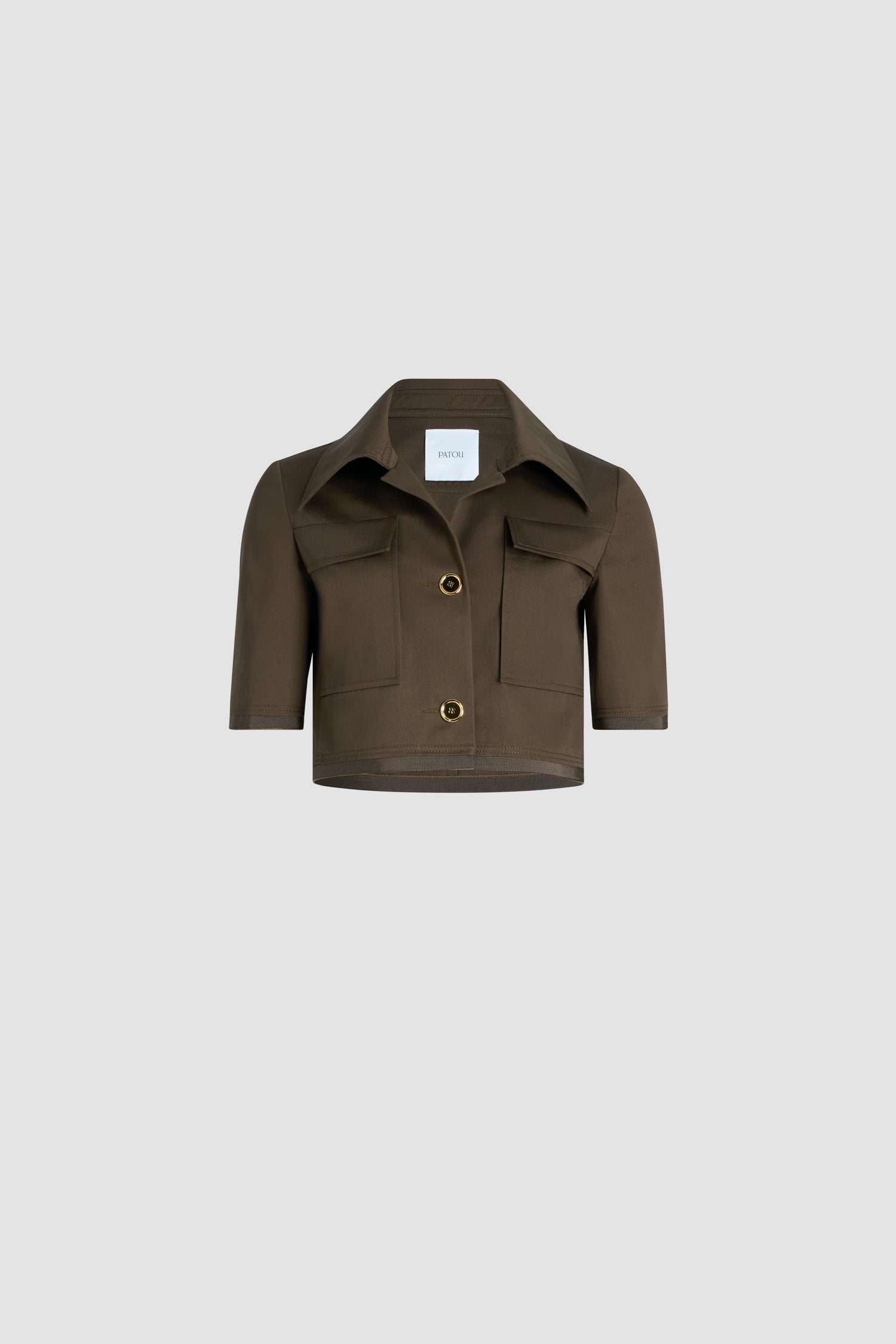 Patou JA048 veste coton marron 34-44 cropped