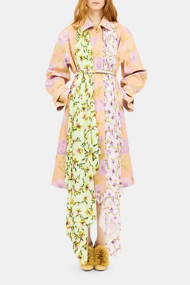 Ulla Johnson Cadogan trench imprime blush poppy
