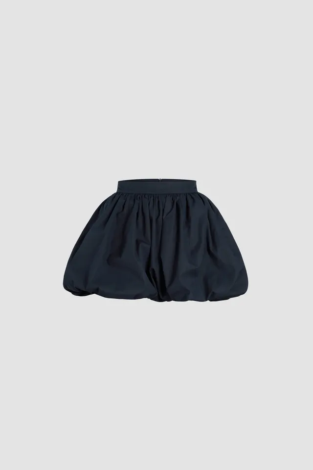 Patou SK043 mini jupe boule bleue popeline coton