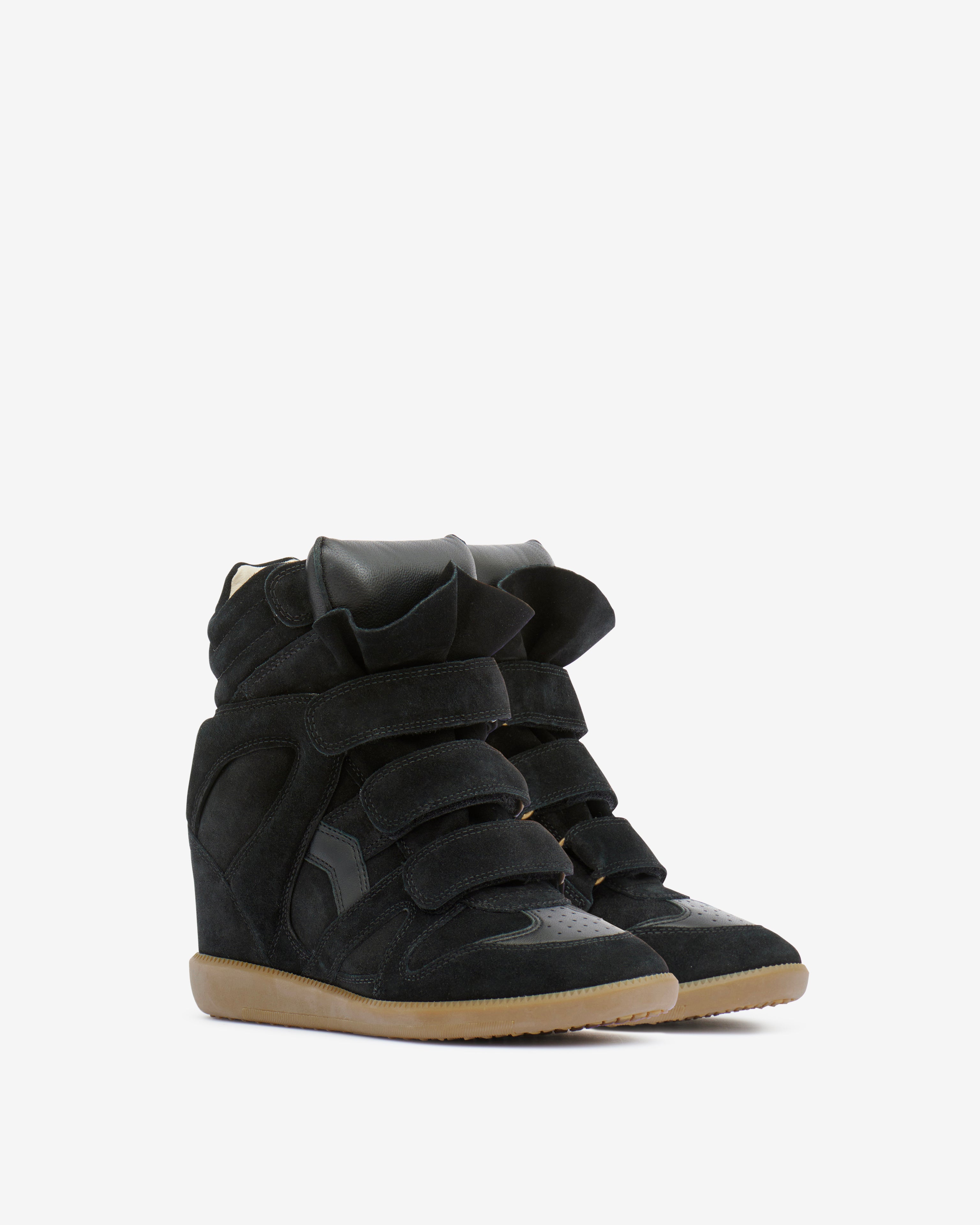 Isabel Marant Bekett Baskets compensées noir suède
