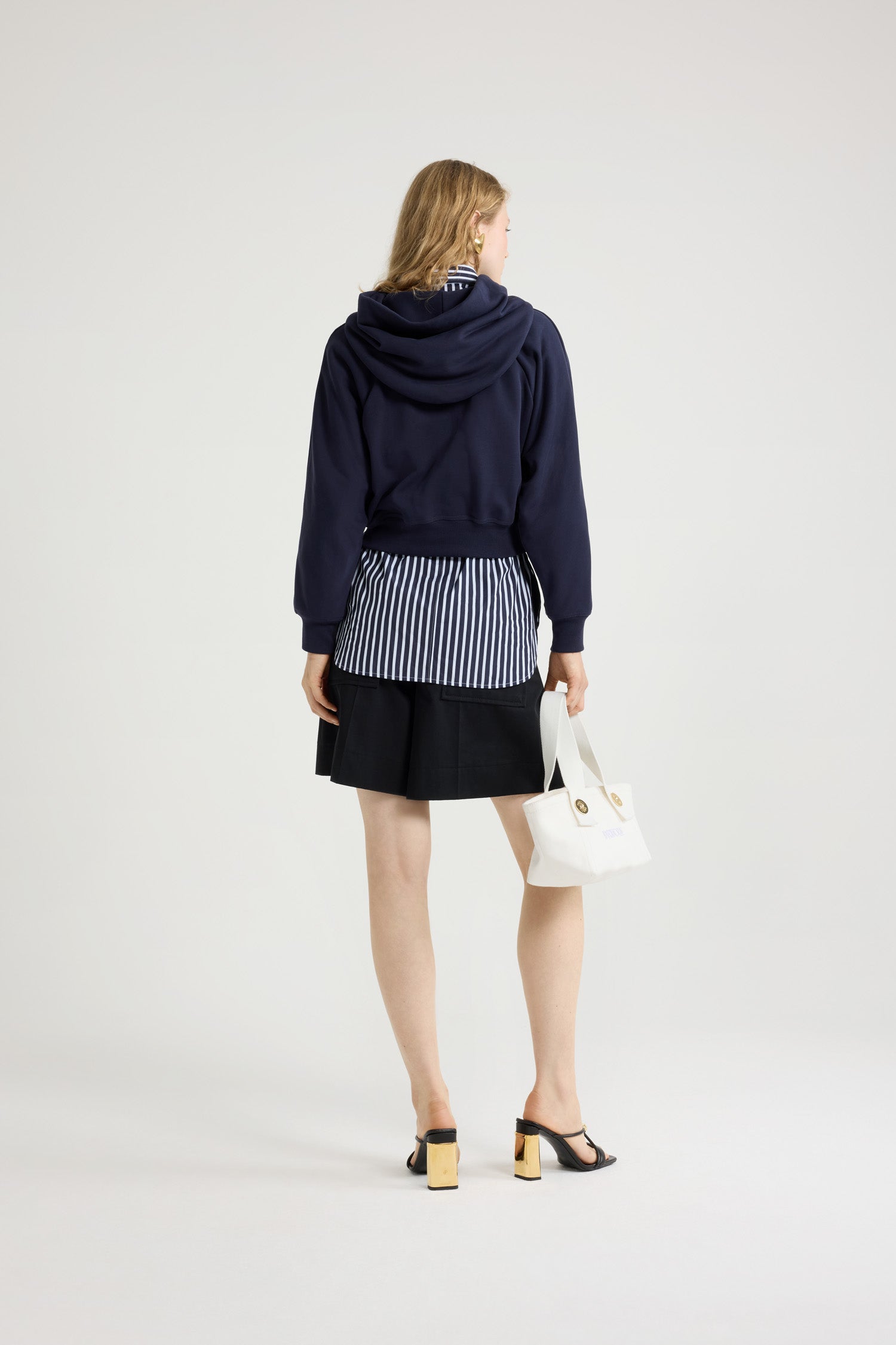 Patou JE069 sweat capuche Navy Black taille M coton bio