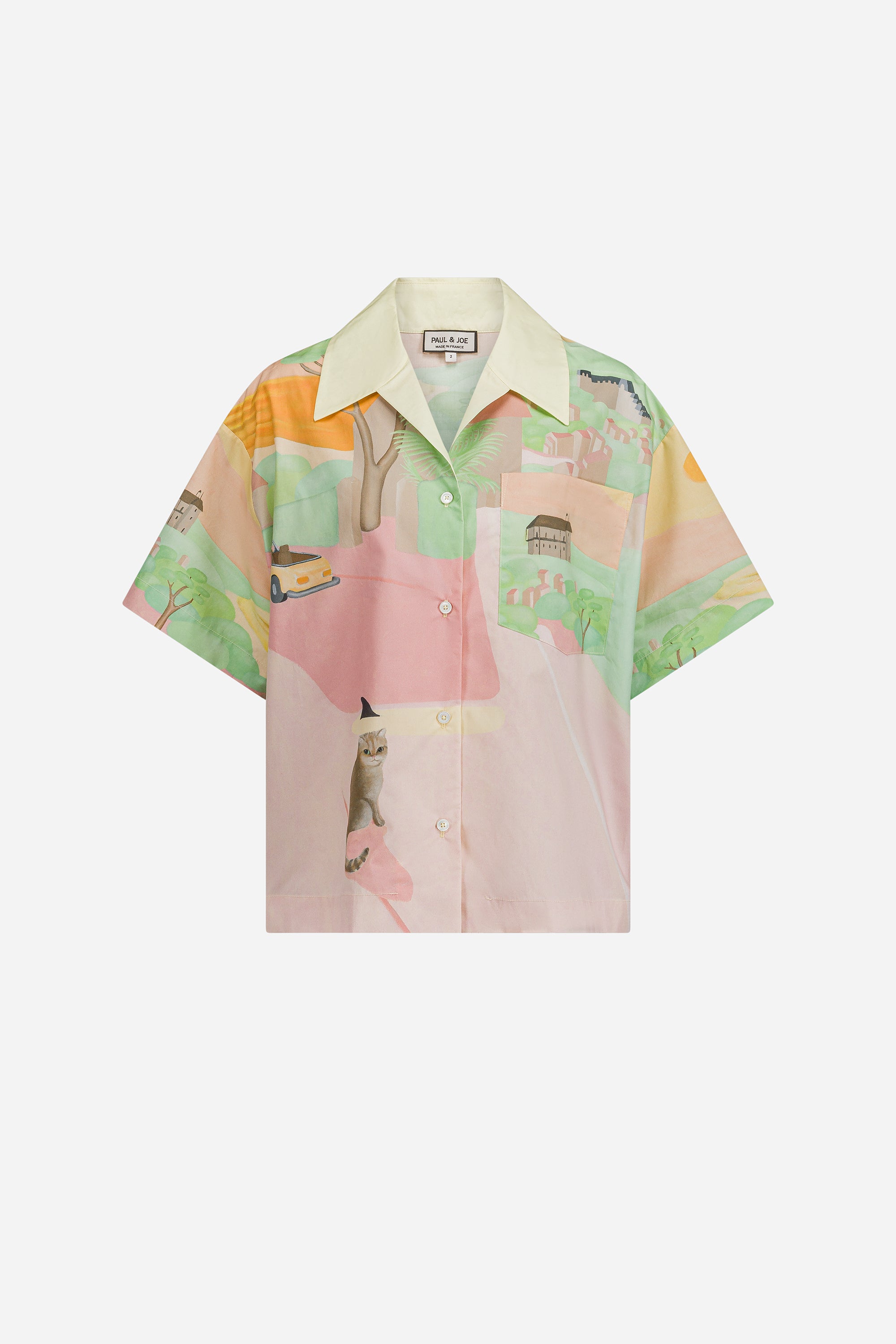 Paul & Joe Hauts chemise Écume coton jaune nacre