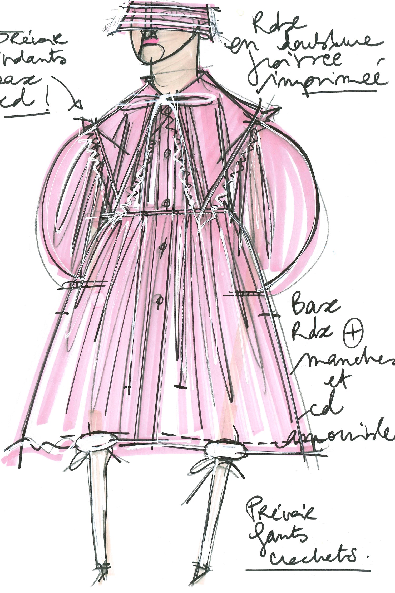 Patou P22DR08801045043 robe chemise maxi Pink Fairy Tales