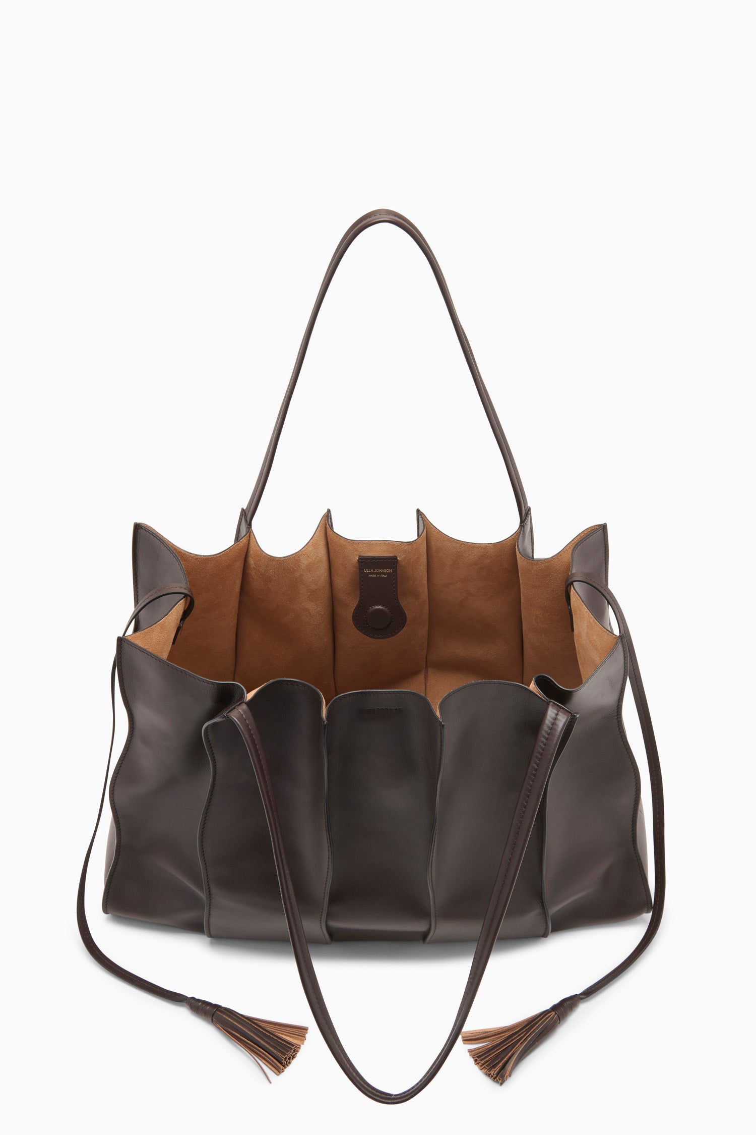 Ulla Johnson Adria Large Tote sac cabas Wenge cuir