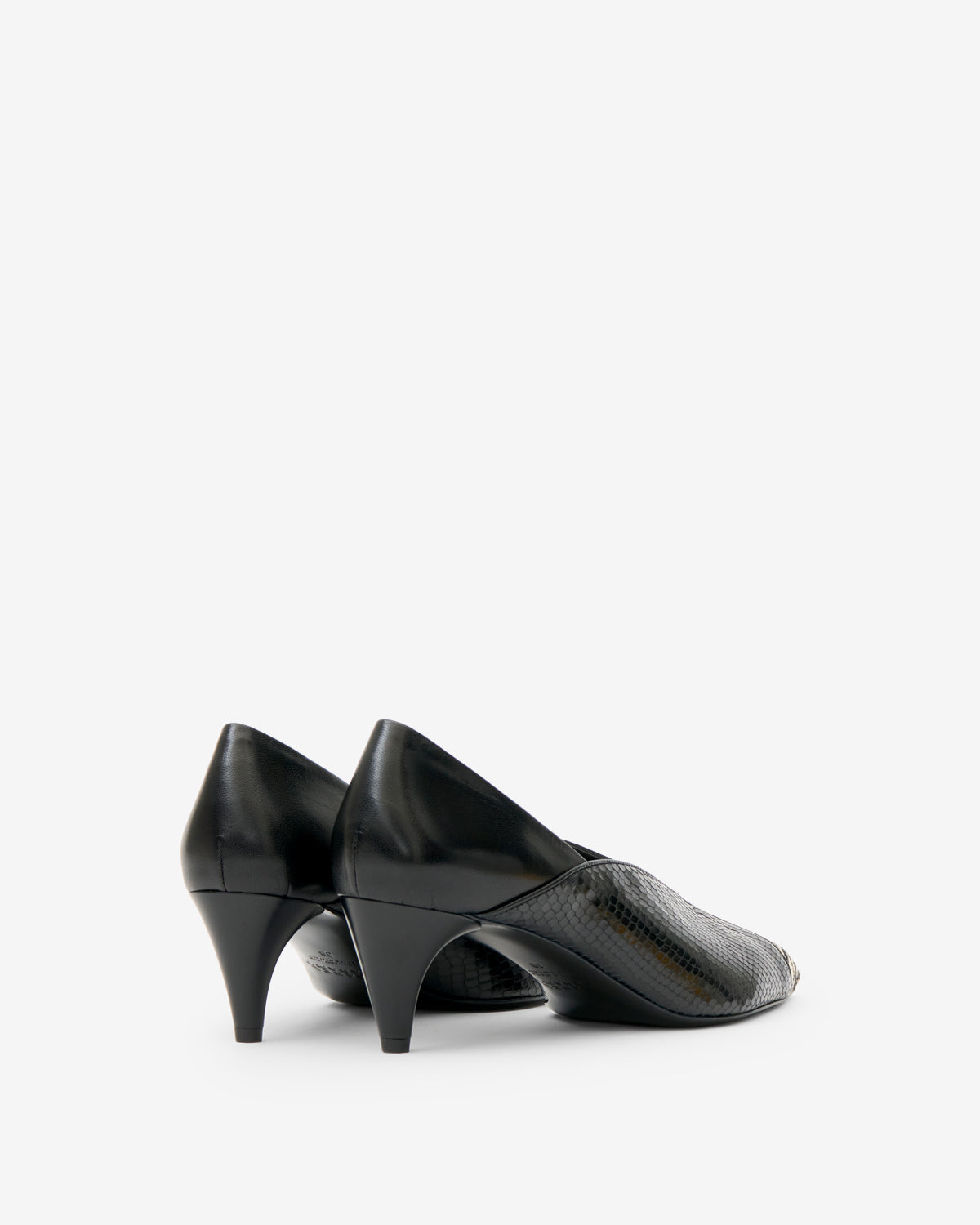 Isabel Marant Ilou escarpins cuir noir zèbre 5,5 cm