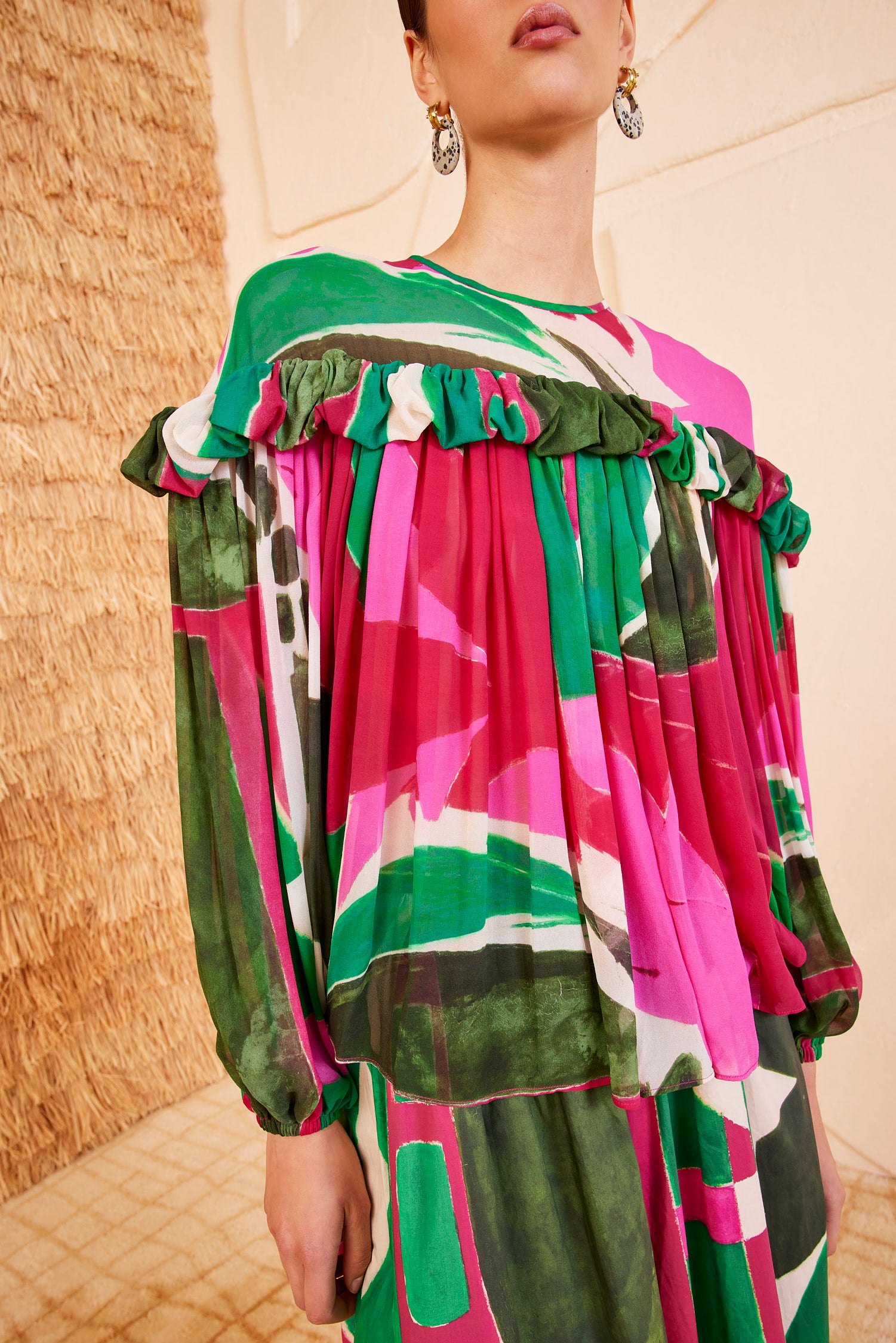 Ulla Johnson Peggy blouse soie Palingenesis multicolore