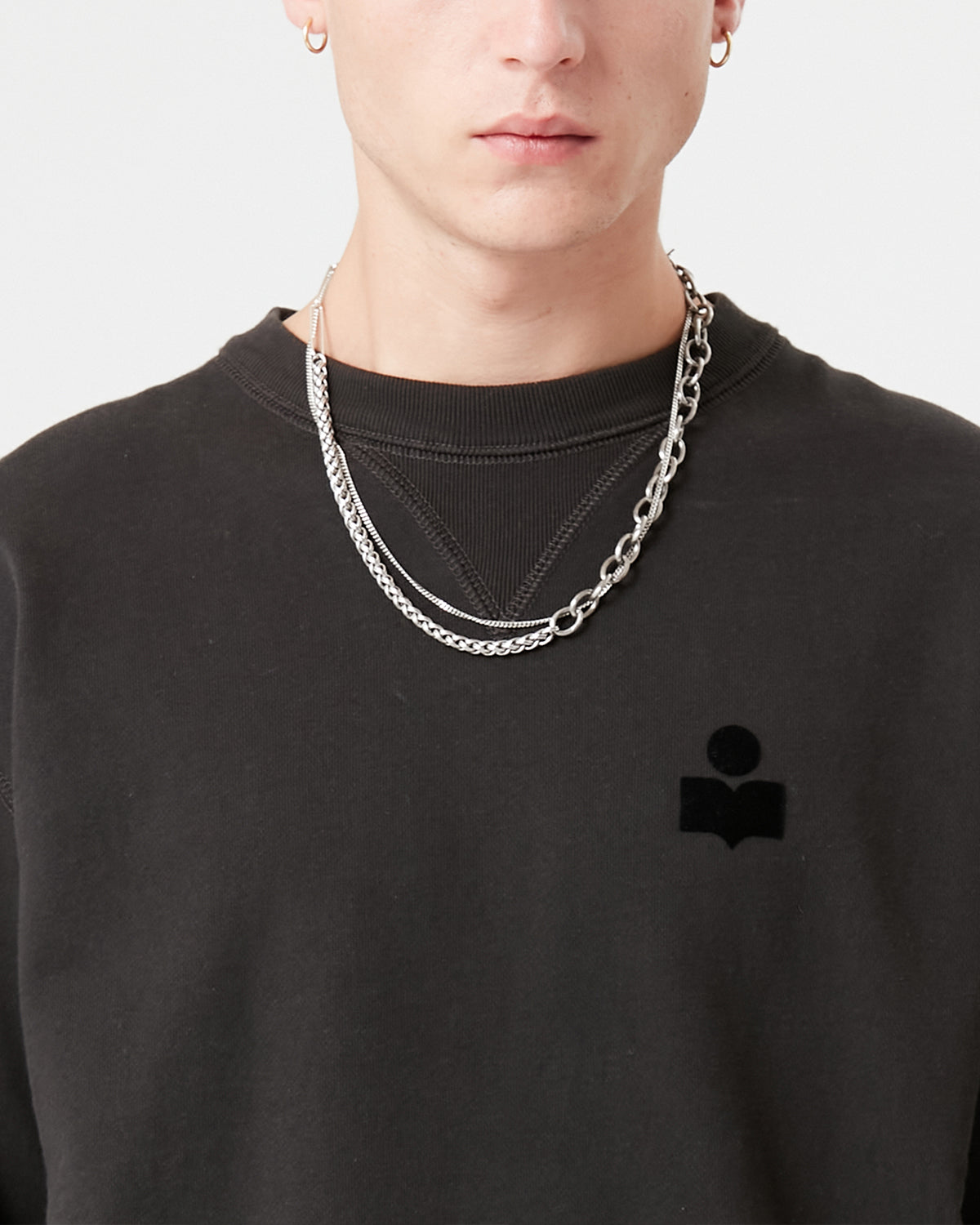 Isabel Marant Mike sweatshirt coton noir délavé