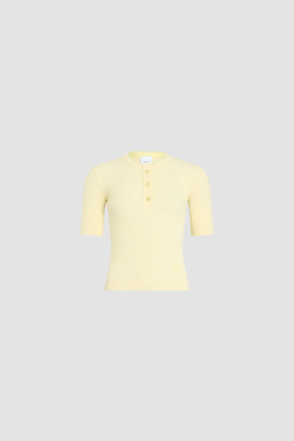 Patou JE250 t-shirt coton jaune XS-XL boutonné