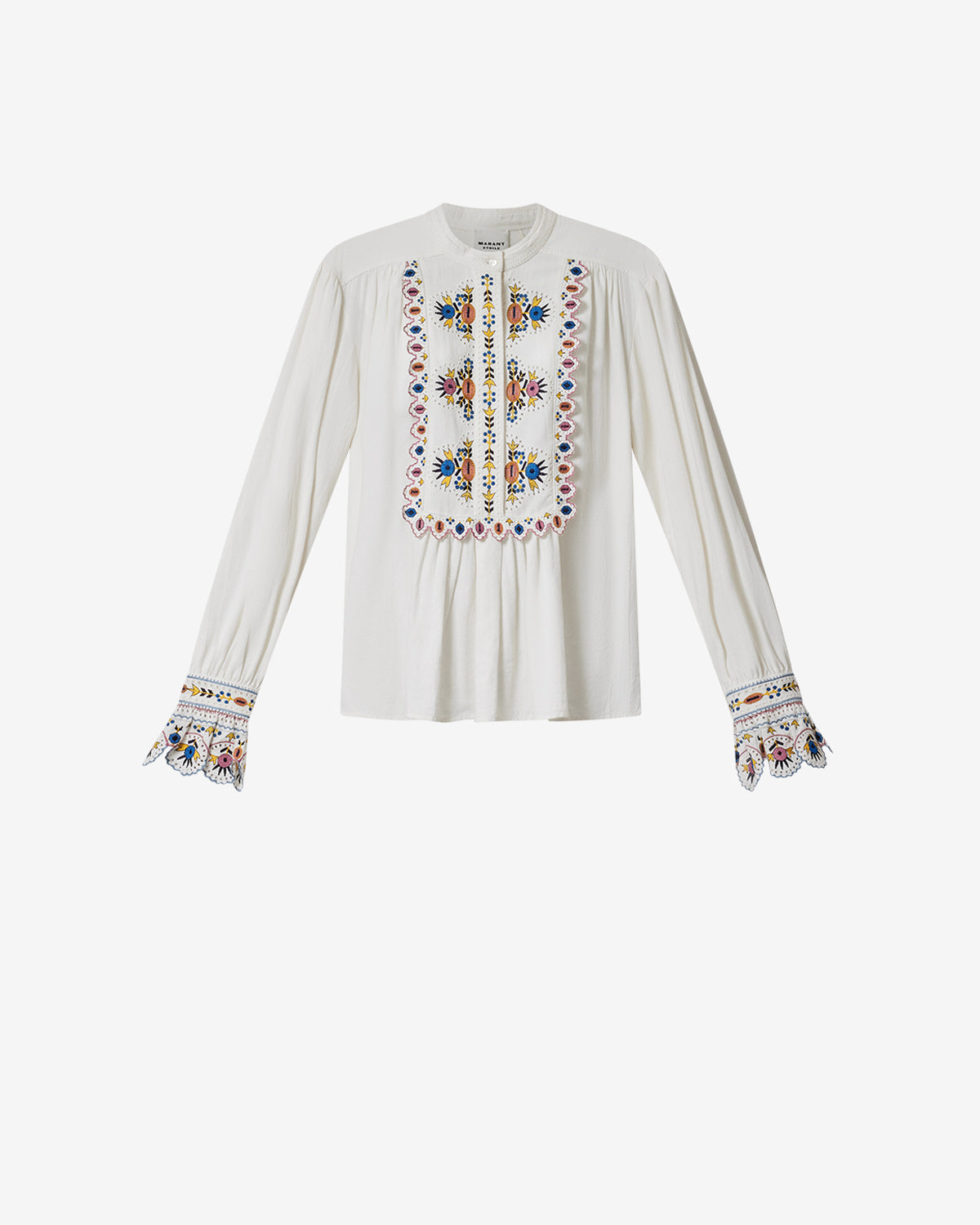 Isabel Marant Monique blouse écru lin broderie