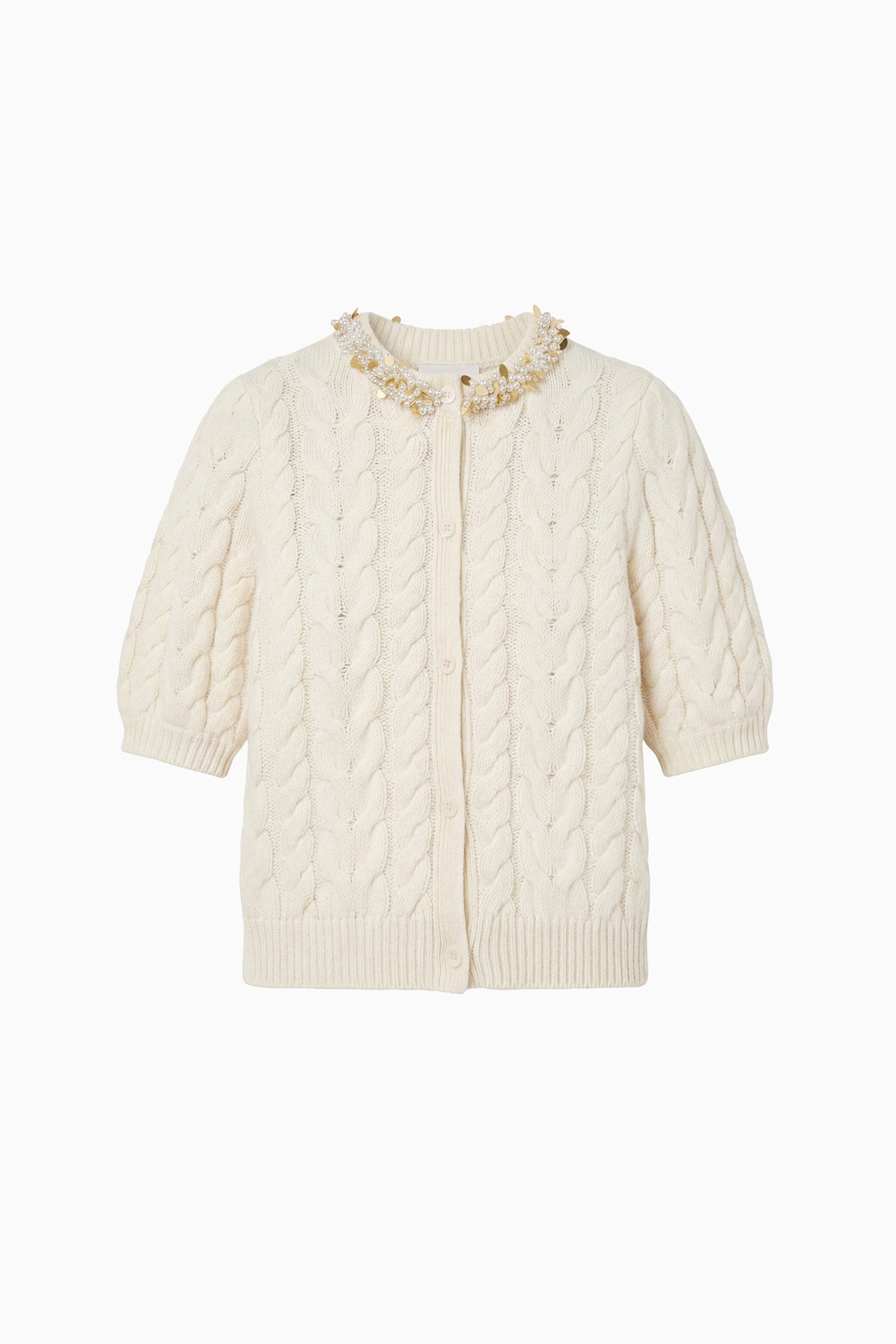 Ulla Johnson Olivia gilet Pearl laine cachemire perles