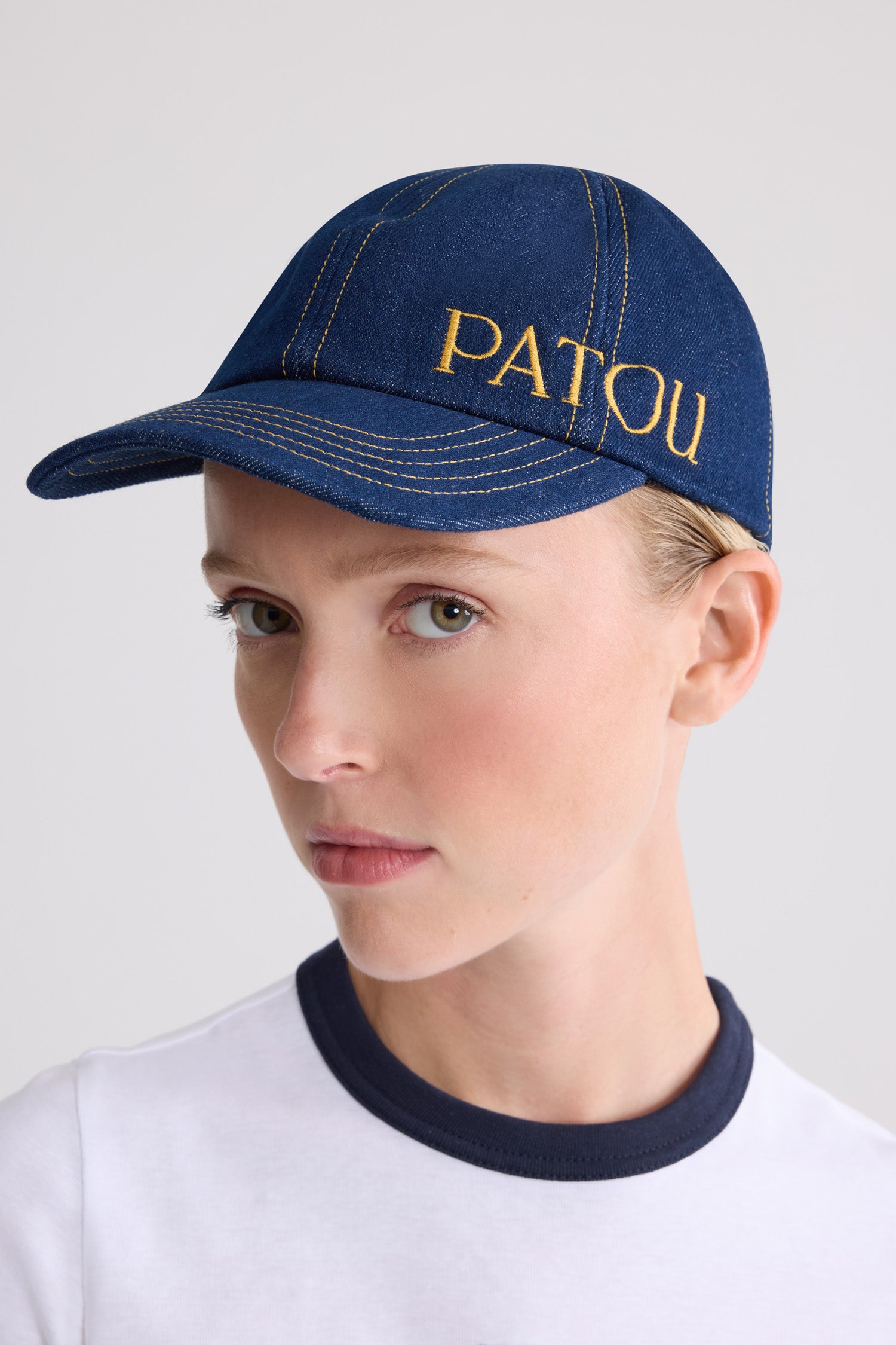 Patou AC056 casquette denim coton bio bleu Rodeo